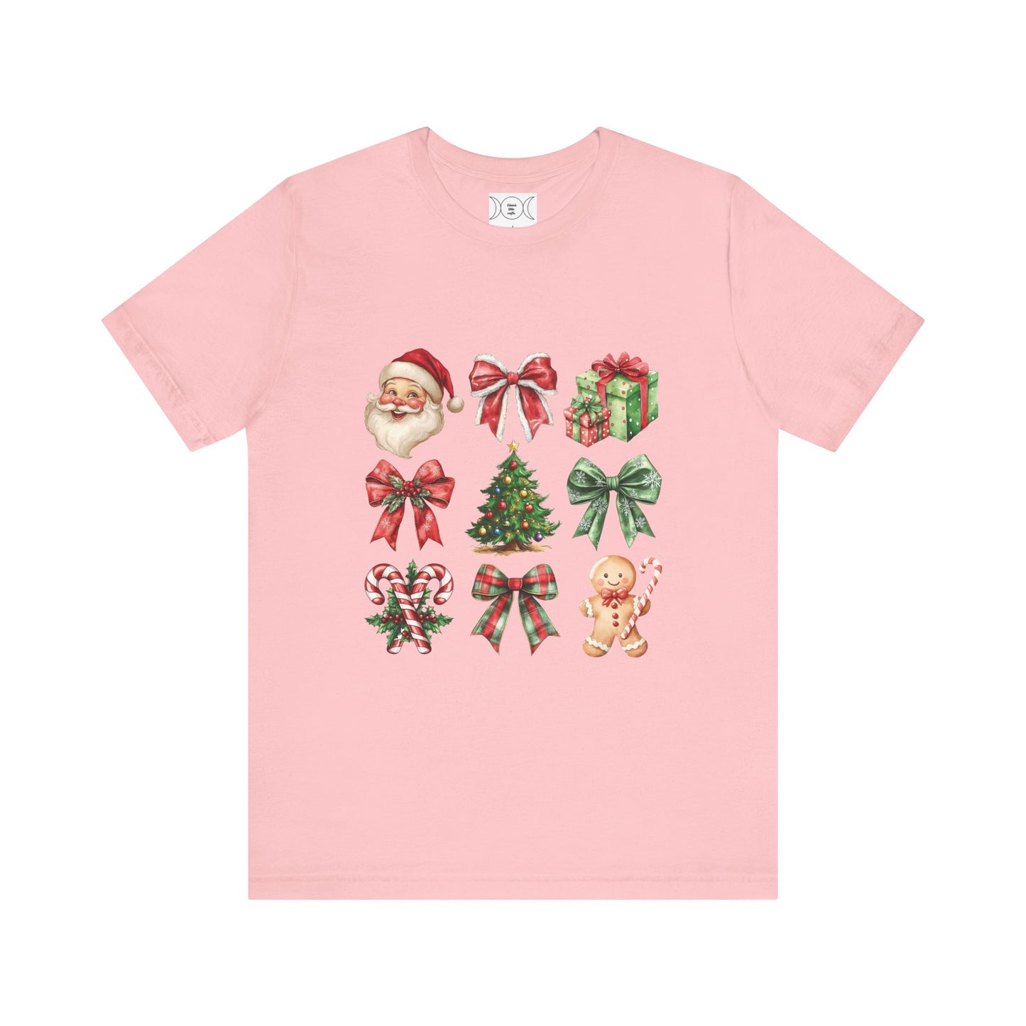 Christmas and bows , Unisex Jersey Short Sleeve Tee ( no sleeve design)