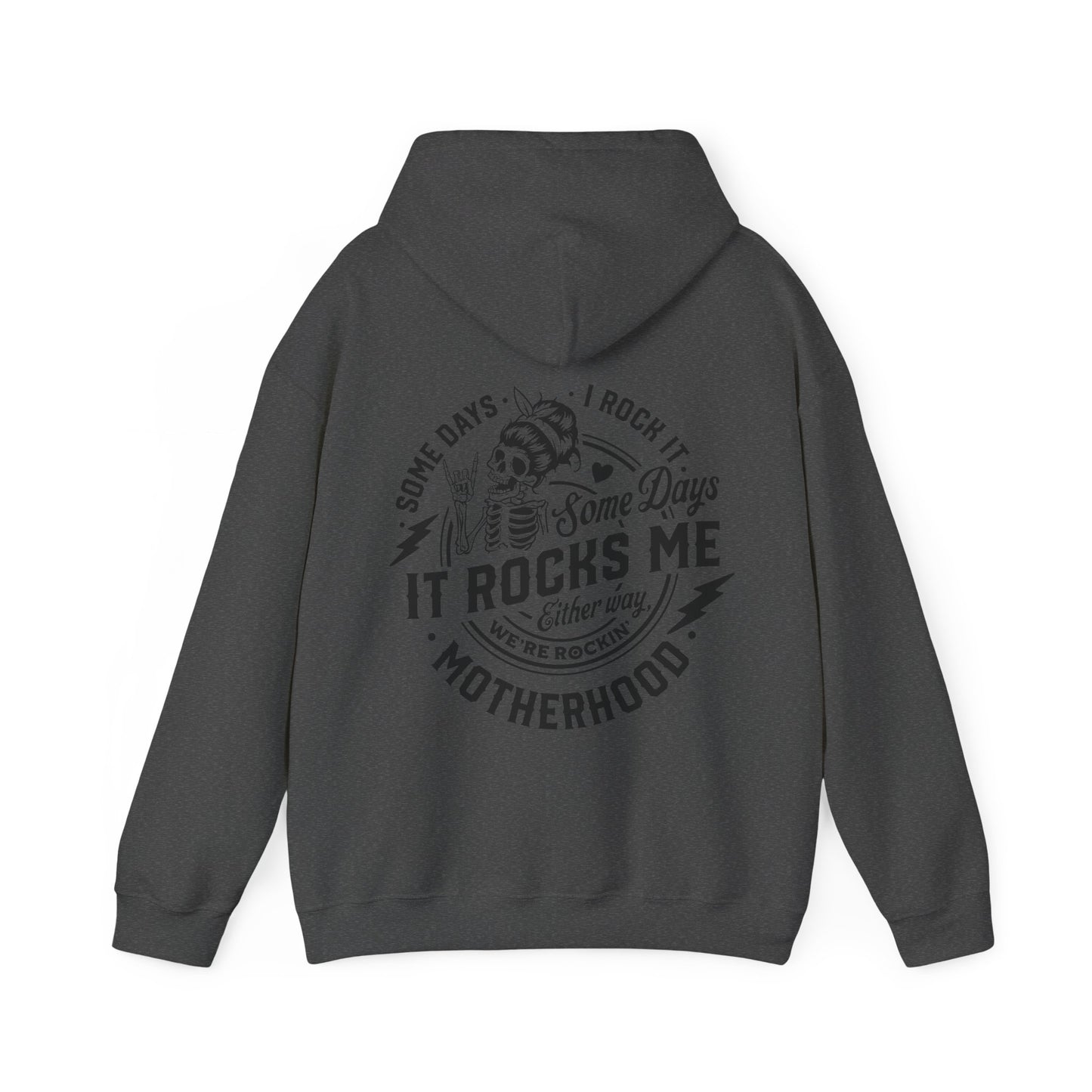 Rocking motherhood, Unisex Heavy Blend™ Hooded Sweatshirt (no side arm design)