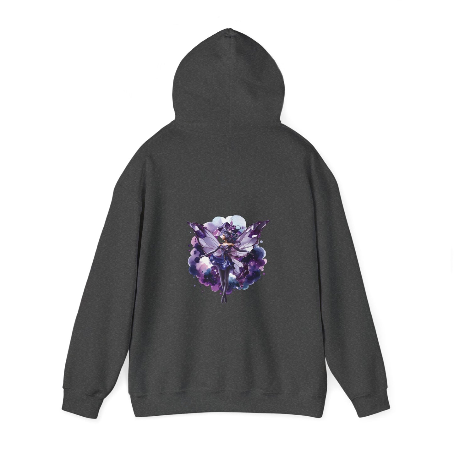 February amethyst fairy, Unisex Heavy Blend™ Hooded Sweatshirt ( no side arm design)