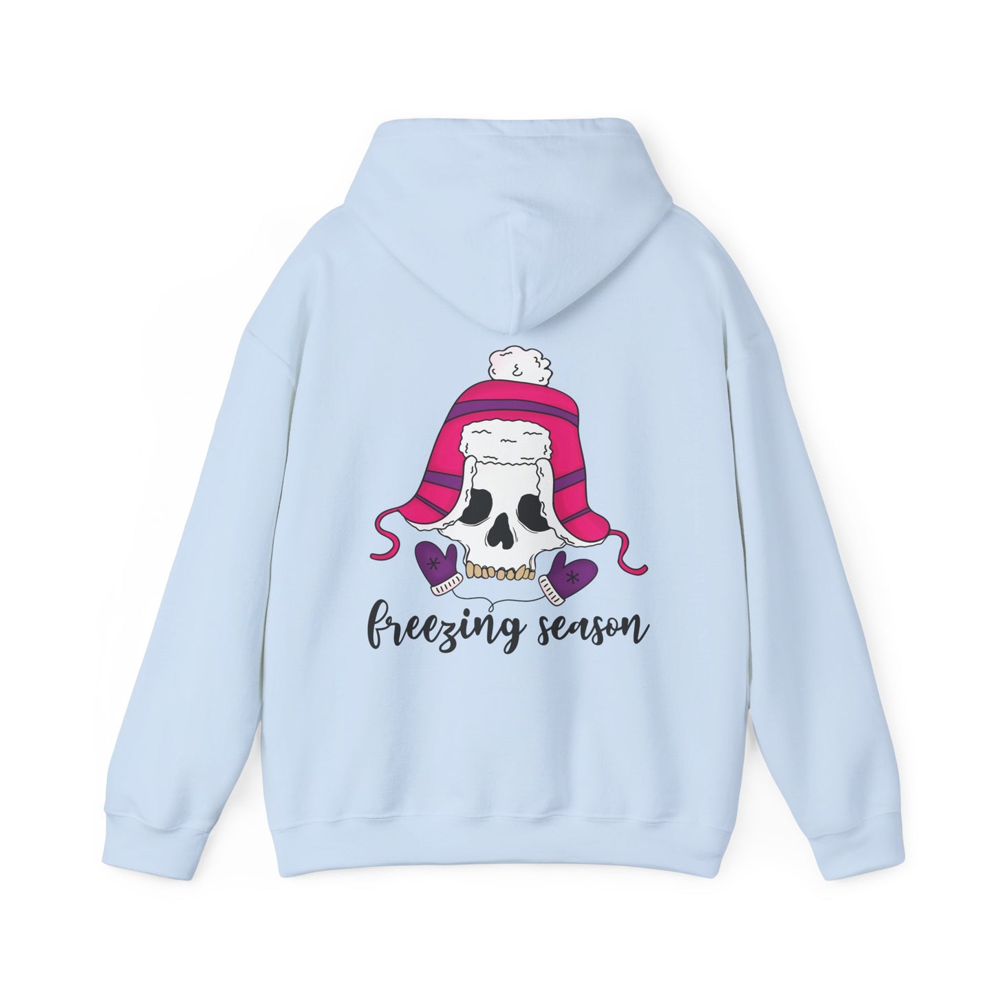 Freezing season, Unisex Heavy Blend™ Hooded Sweatshirt (no side arm design)