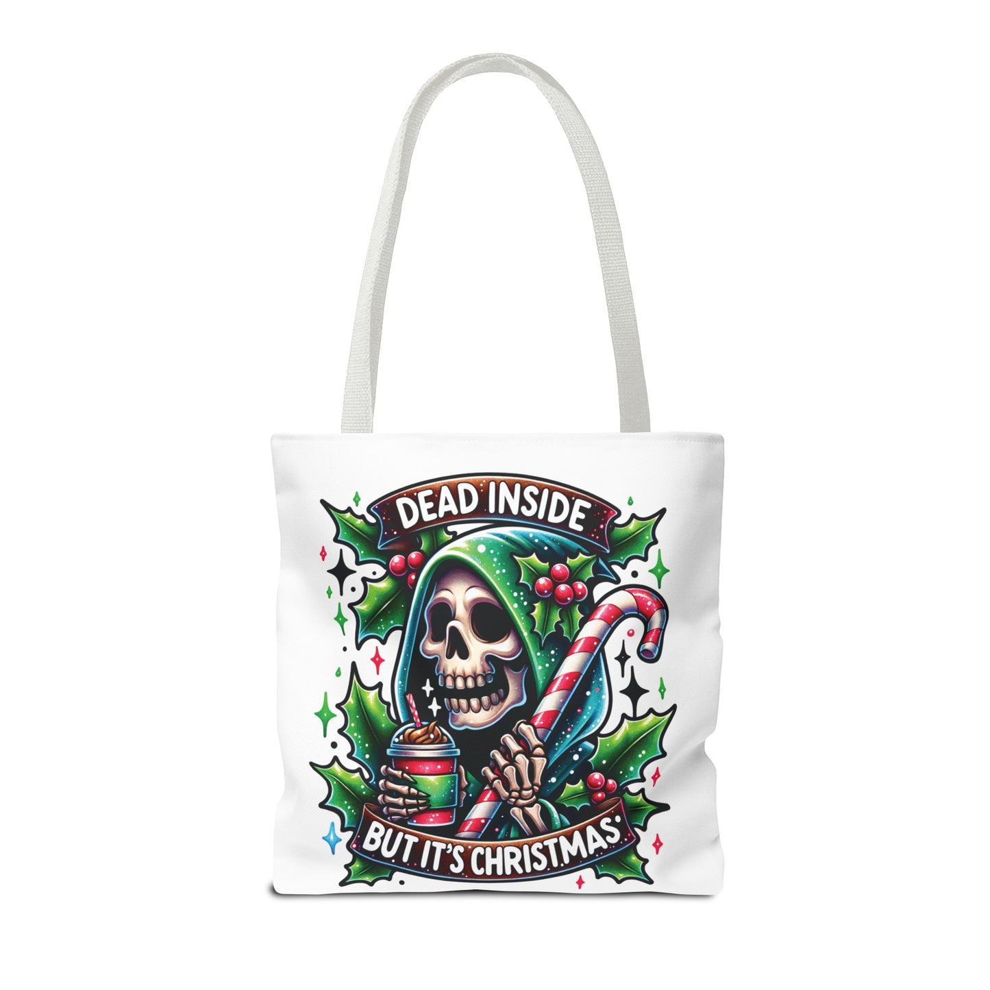 Dead inside but it’s Christmas, Tote Bag (AOP)