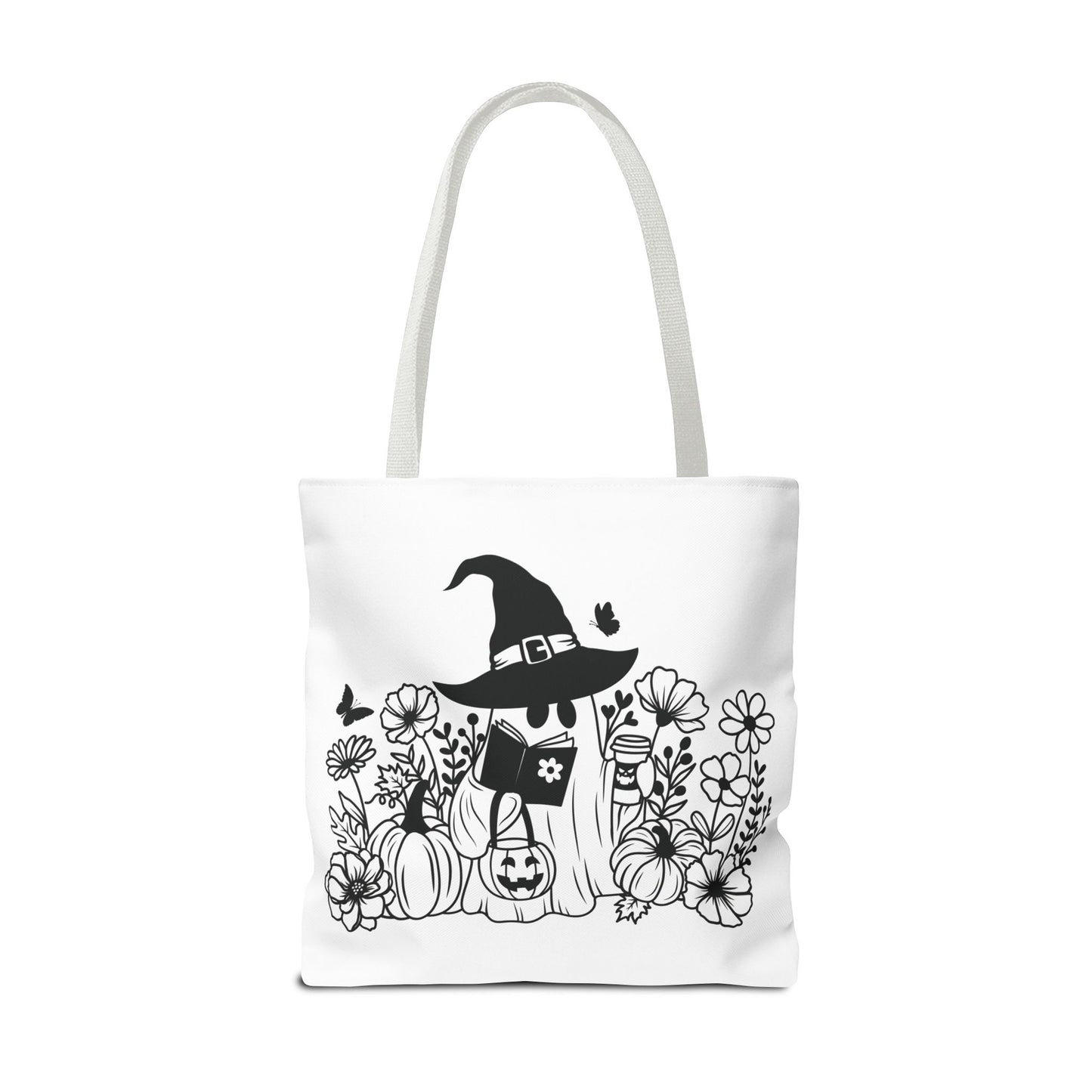 Cozy boo reading, Tote Bag (AOP)