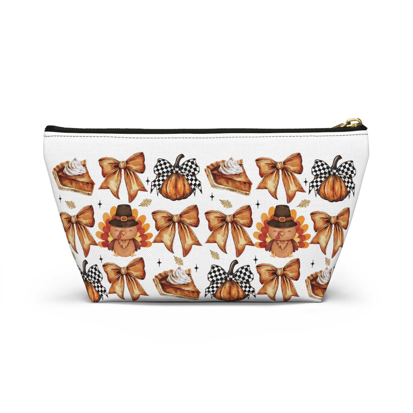 Thanksgiving and bows,  Accessory Pouch w T-bottoms