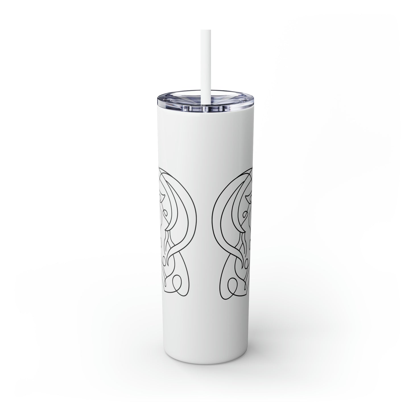 Capricorn Skinny Tumbler with Straw, 20oz