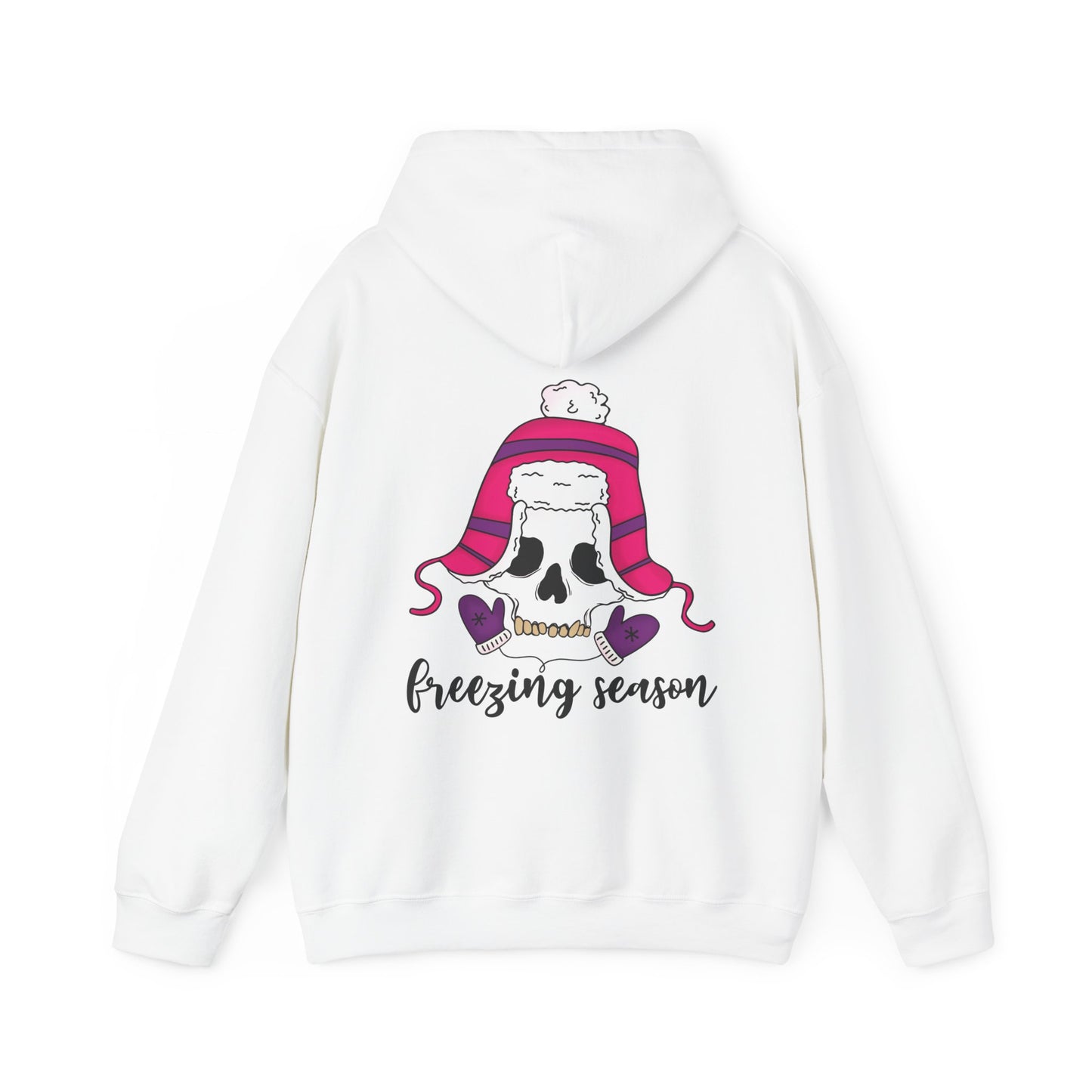 Freezing season, Unisex Heavy Blend™ Hooded Sweatshirt (no side arm design)