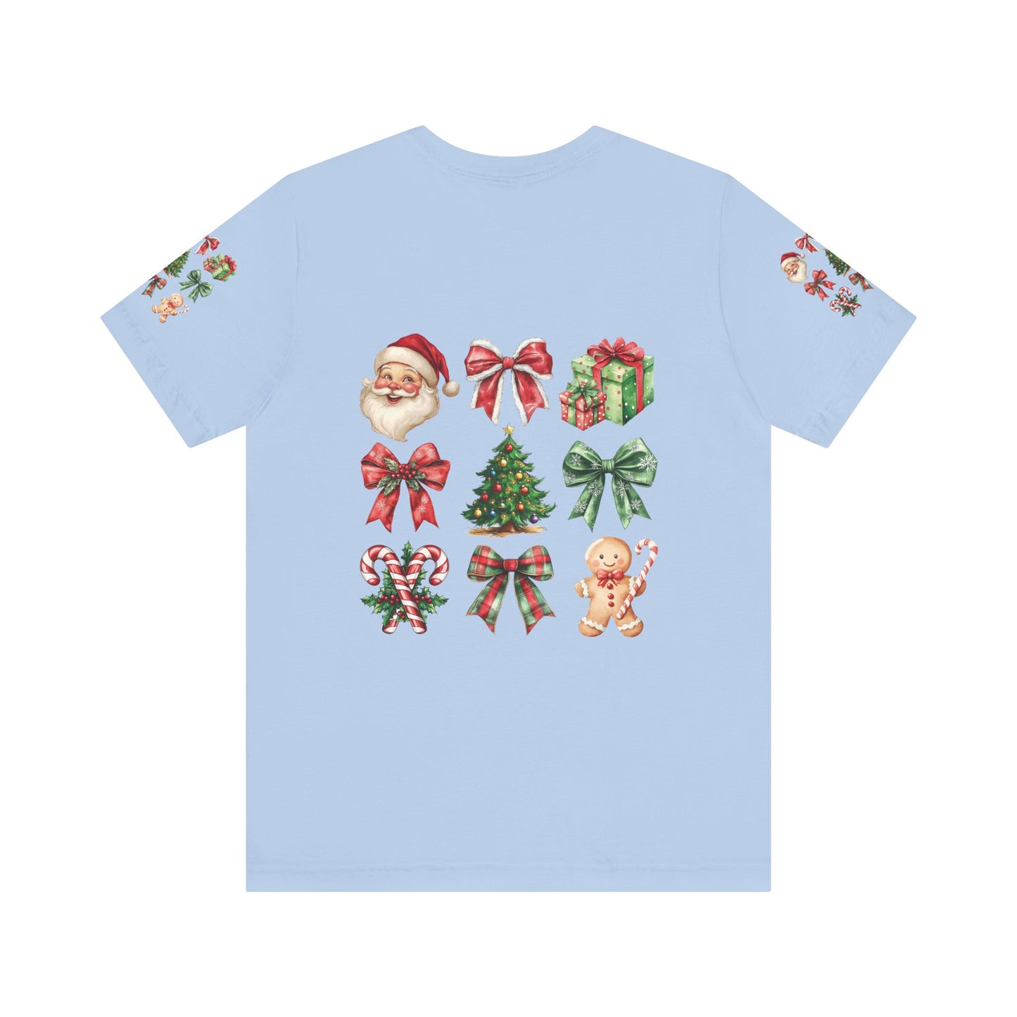 Christmas and bows, Unisex Jersey Short Sleeve Tee