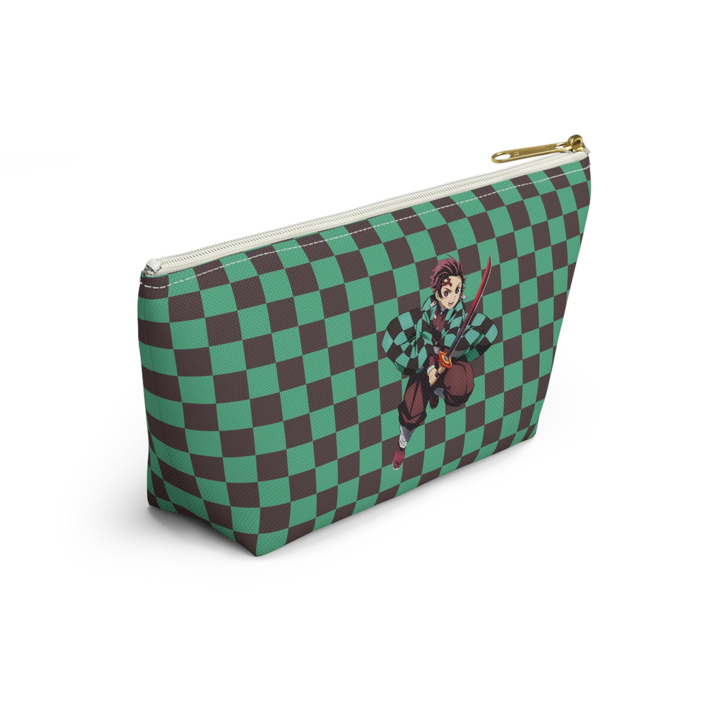 Black & green checkers   Accessory Pouch w T-bottoms