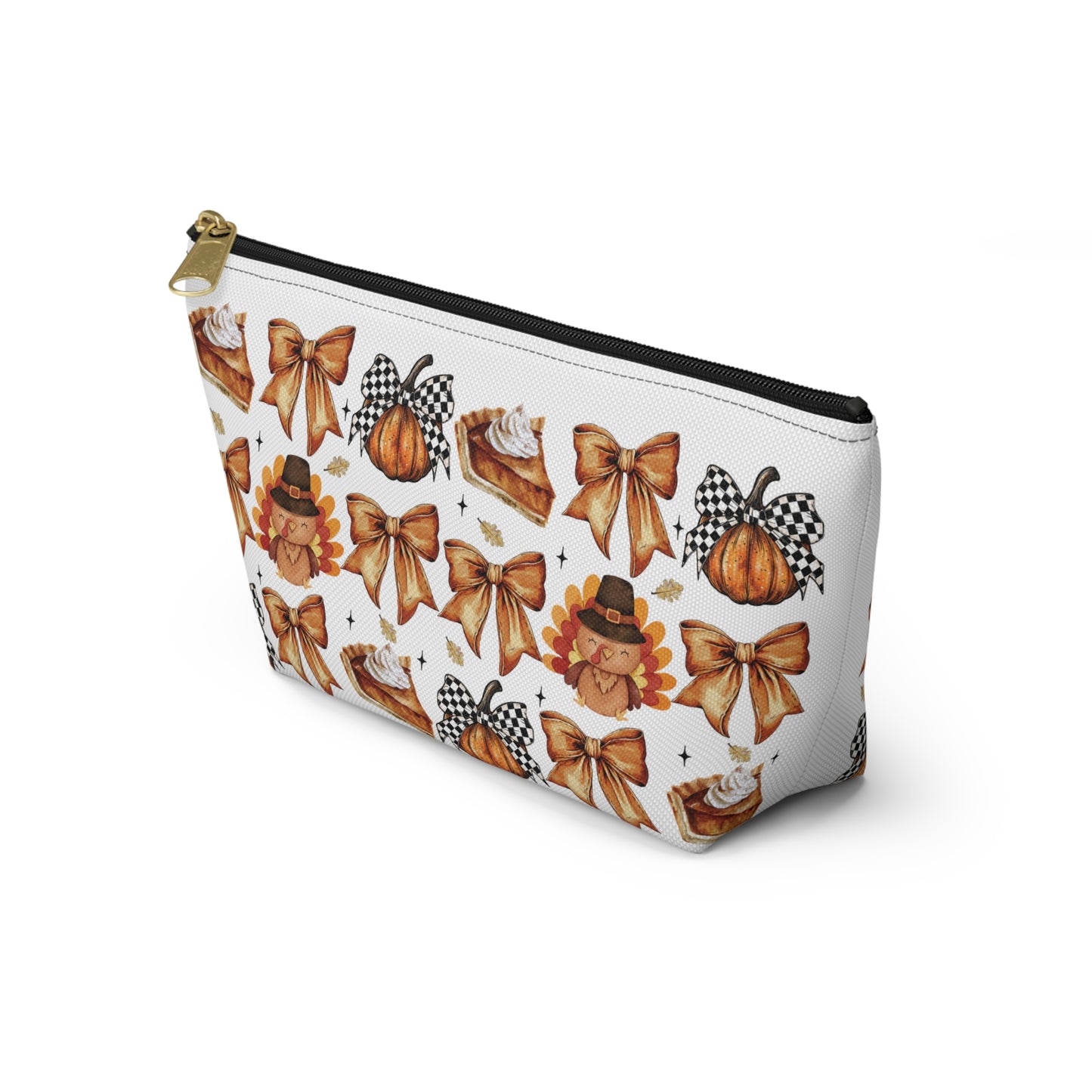 Thanksgiving and bows,  Accessory Pouch w T-bottoms