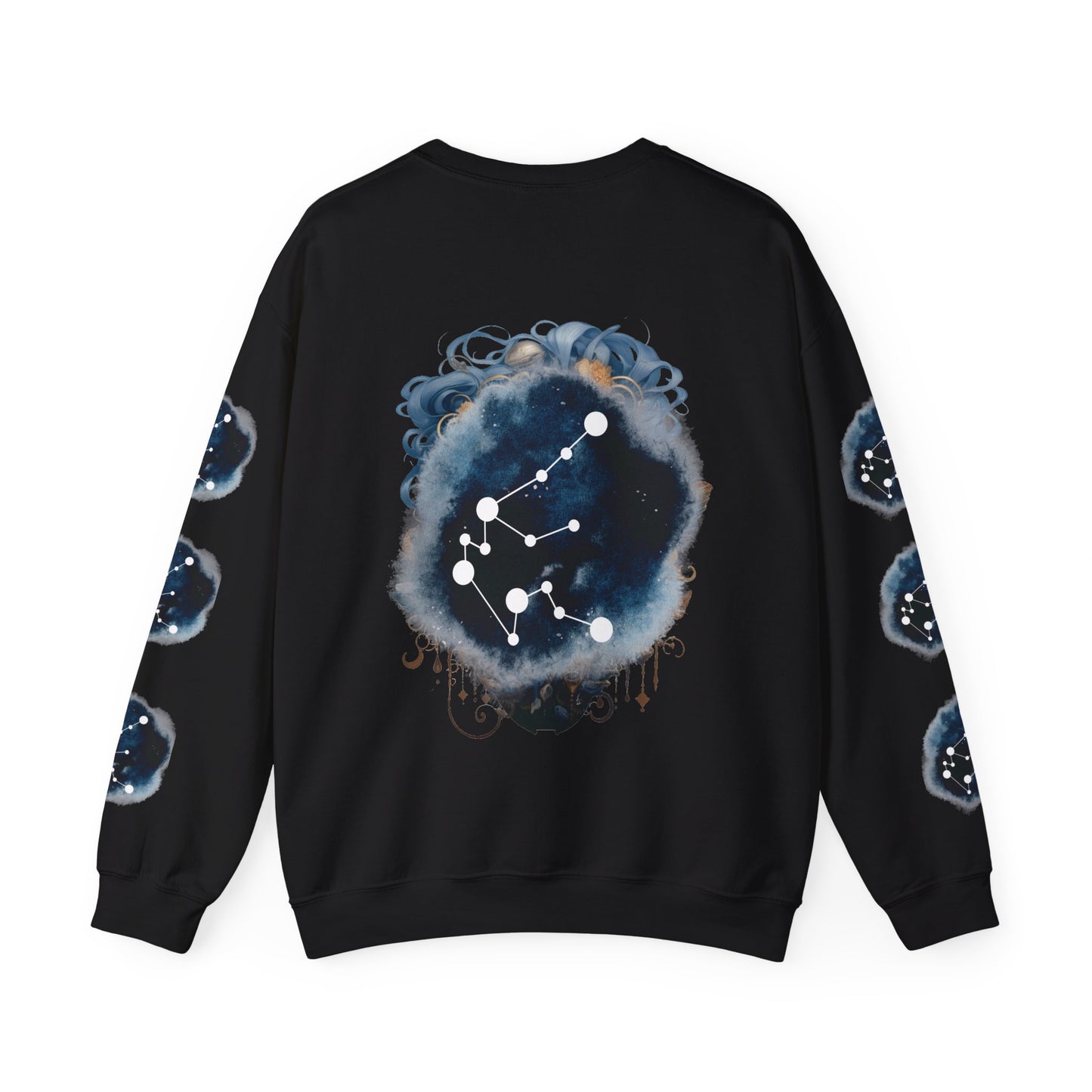 Aquarius , ™ Crewneck Sweatshirt ( side arm design)