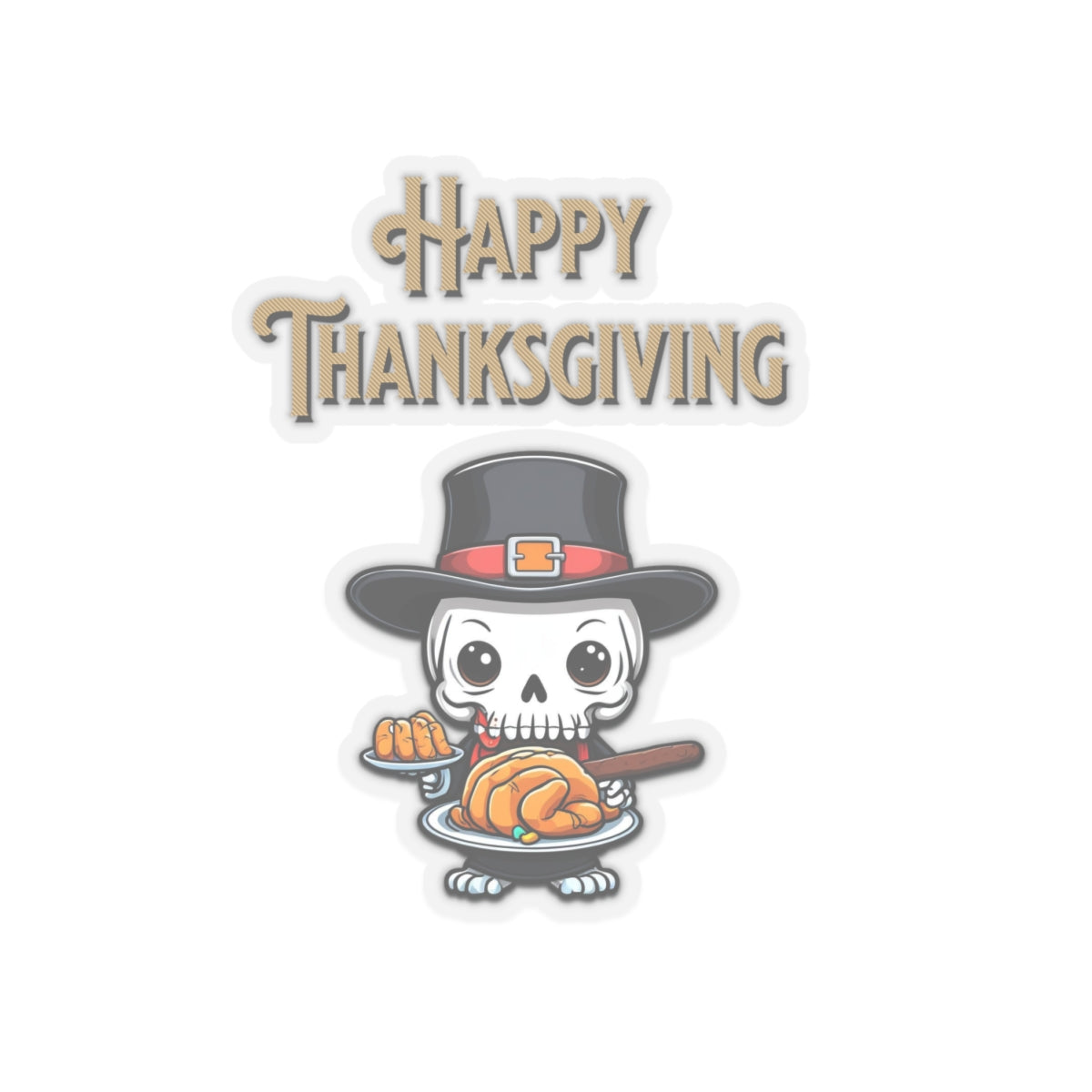 Happy thanksgiving, Kiss-Cut Stickers