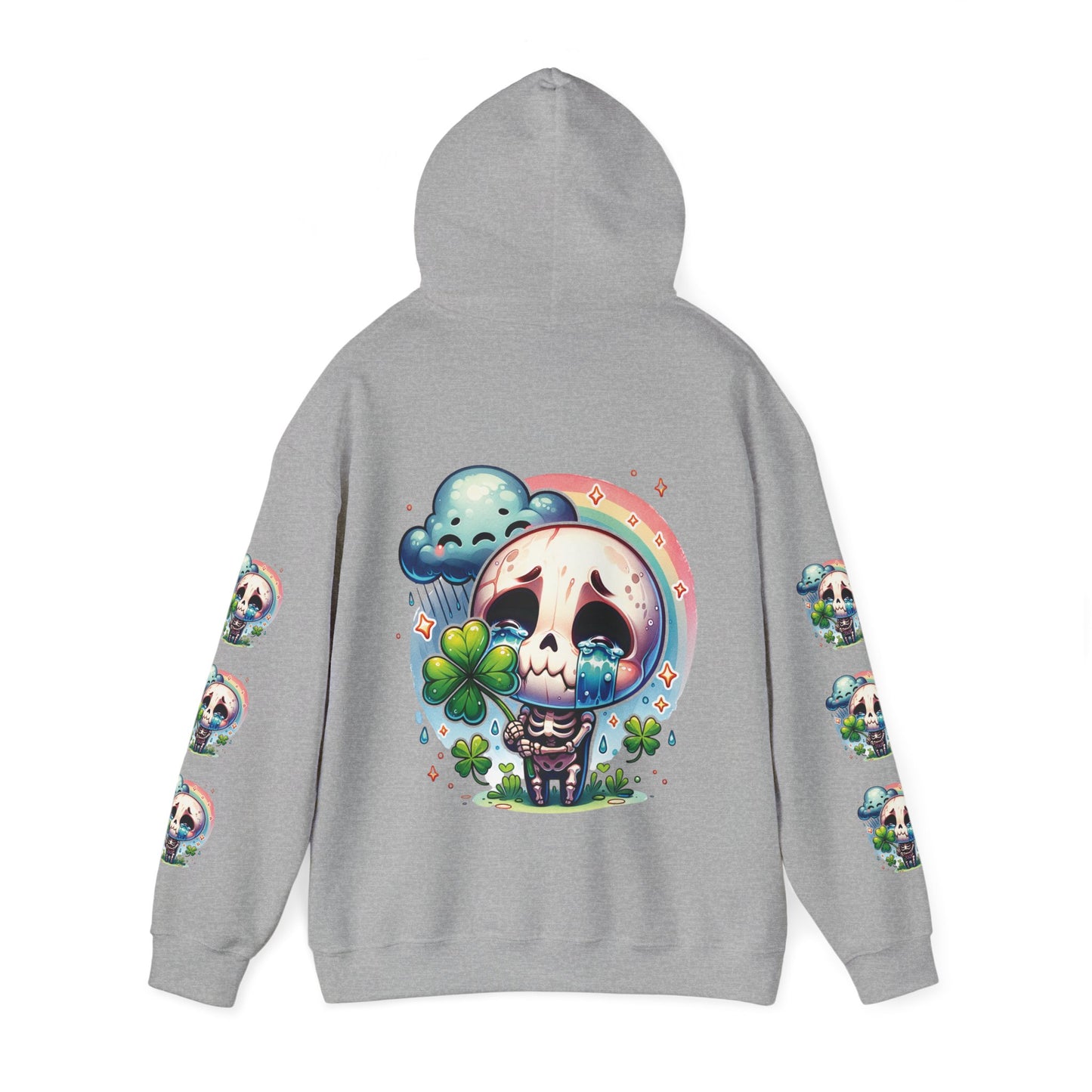 Little guy feeling lucky,  Unisex Heavy Blend™ Hooded Sweatshirt (side arm design)