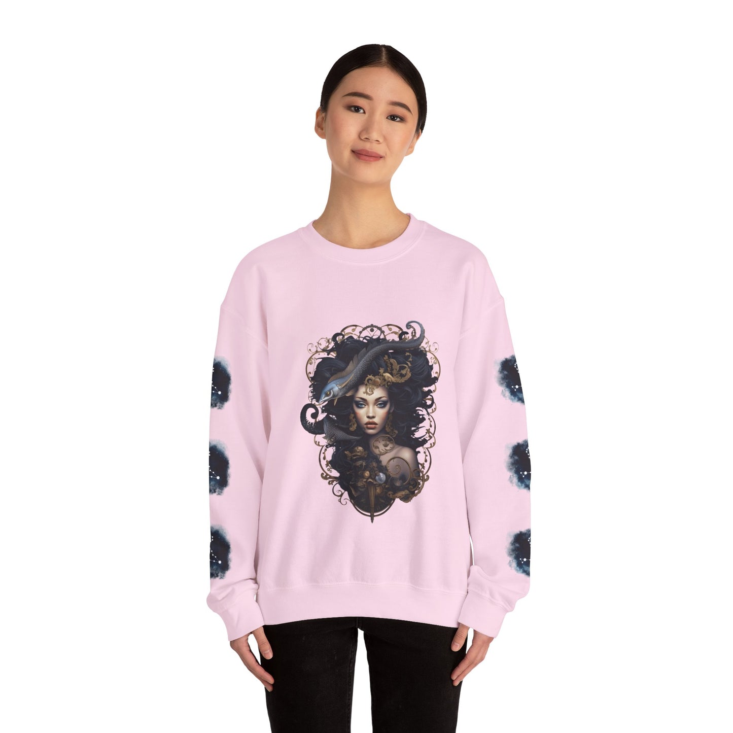 Pisces , ™ Crewneck Sweatshirt ( side arm design)