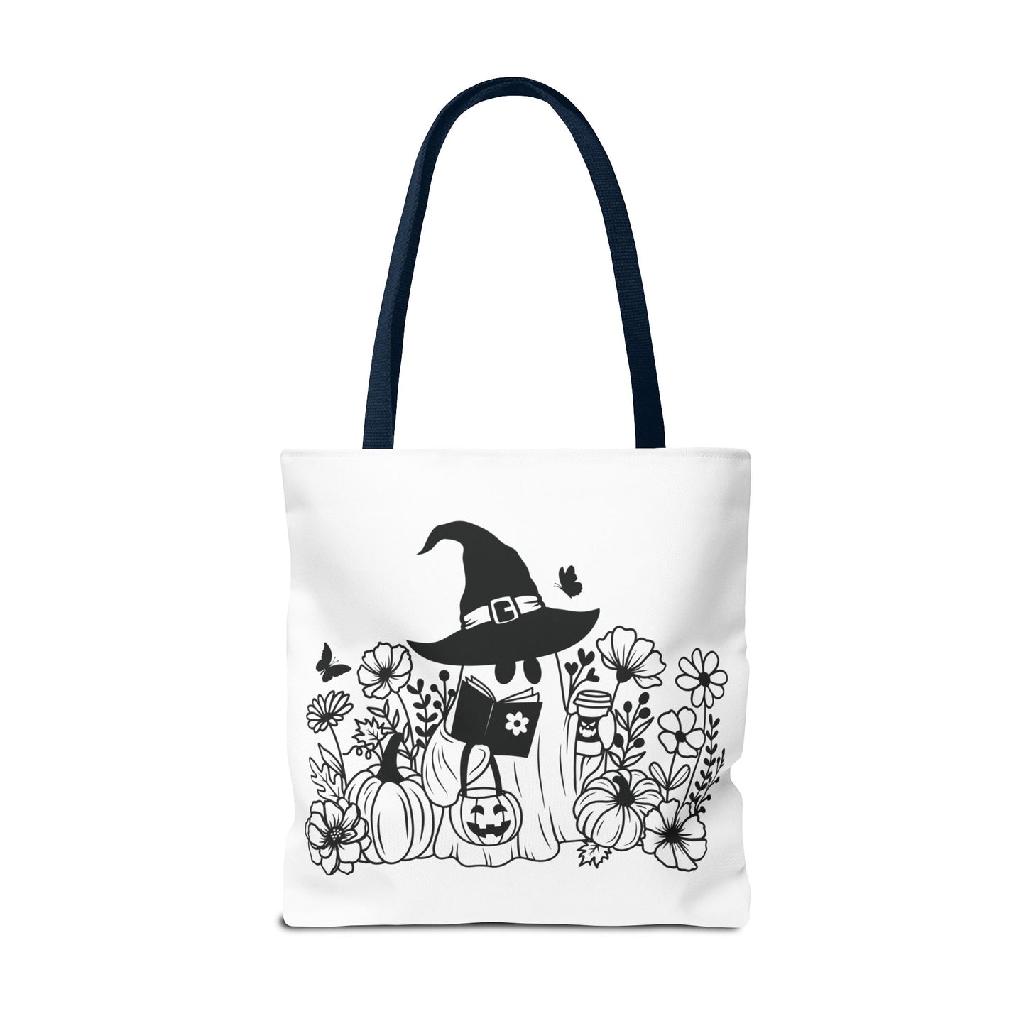 Cozy boo reading, Tote Bag (AOP)