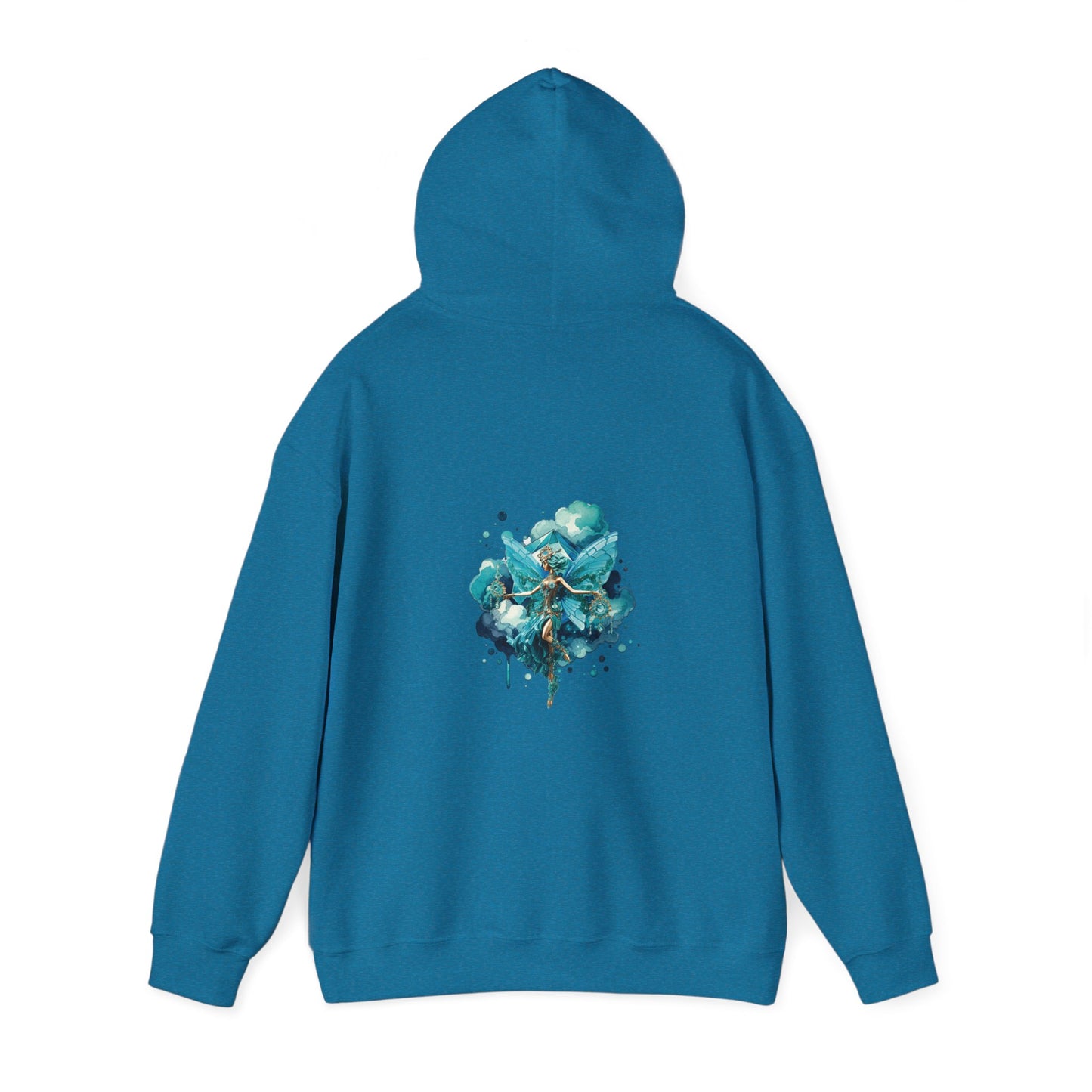 March aquamarine fairy, Unisex Heavy Blend™ Hooded Sweatshirt ( no arm design)