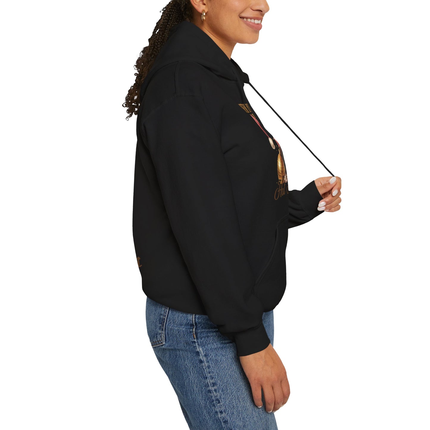 New year, same hot mess, Unisex Heavy Blend™ Hooded Sweatshirt (no sleeve arm design)