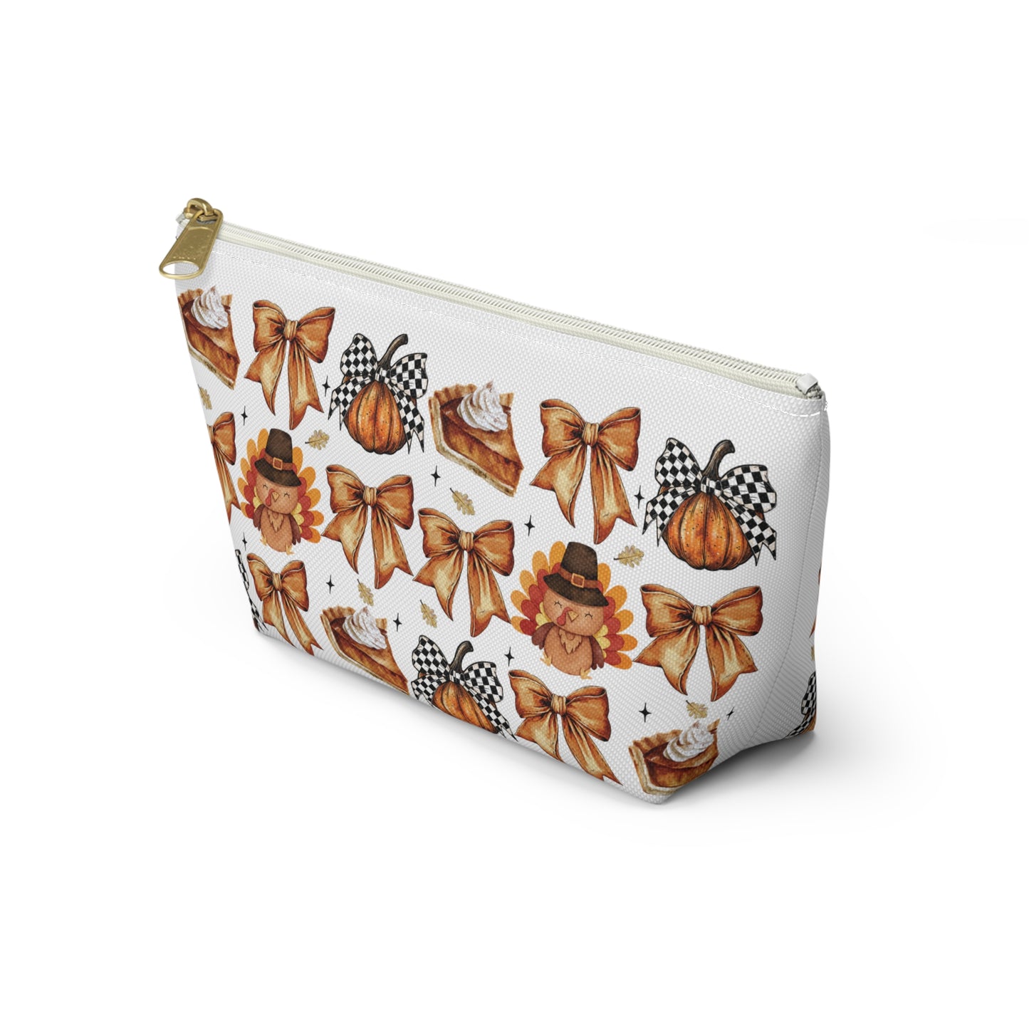 Thanksgiving and bows,  Accessory Pouch w T-bottoms