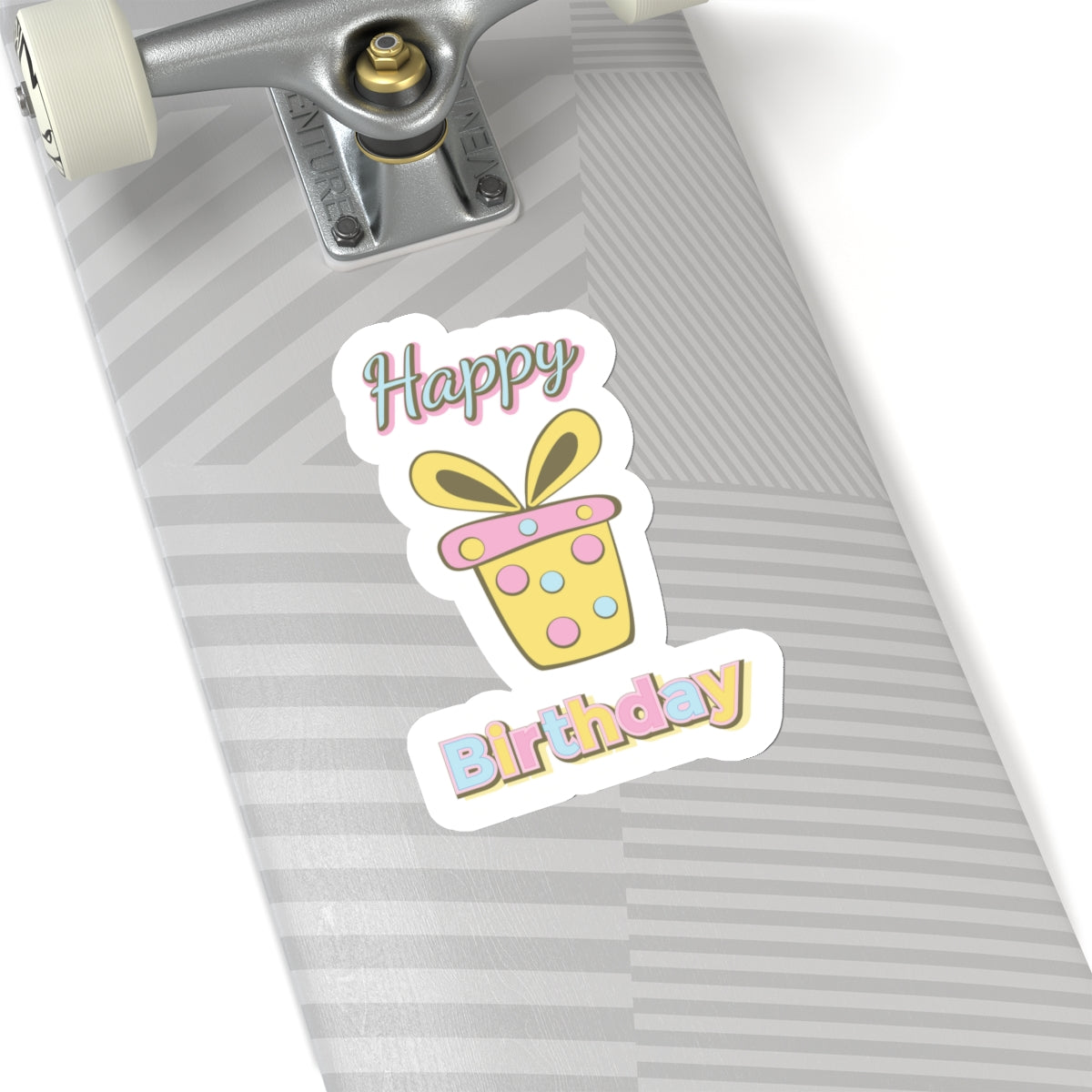 Happy birthday present, Kiss-Cut Stickers