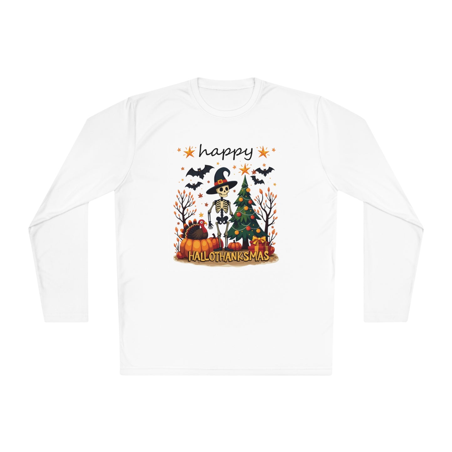 Happy hellothanksmas,  Unisex Lightweight Long Sleeve Tee