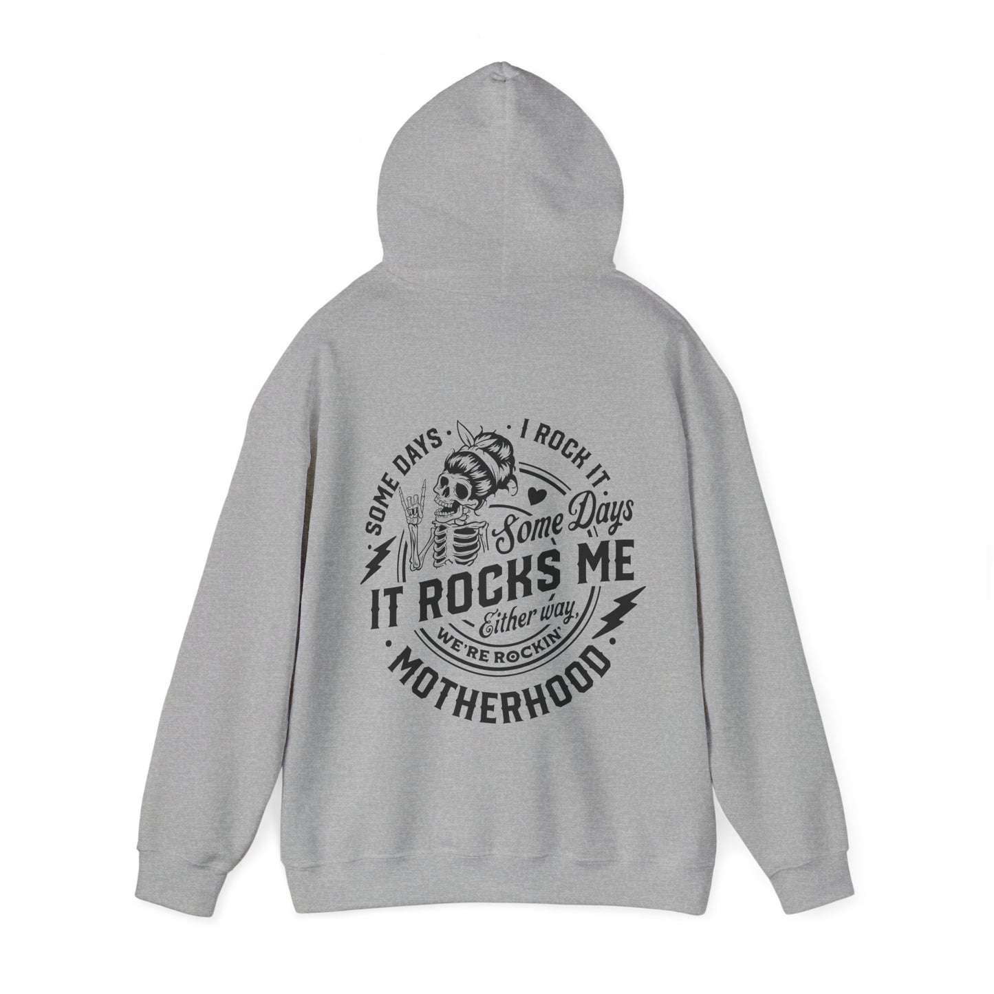 Rocking motherhood ,  Unisex Heavy Blend™ Hooded Sweatshirt (no side arm design)