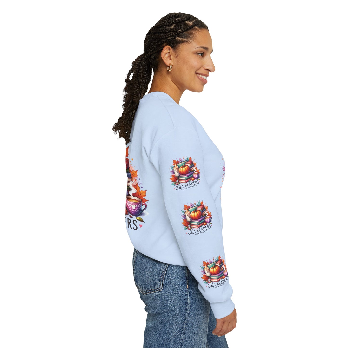 Cozy reader book society, ™ Crewneck Sweatshirt ( no sleeve design )