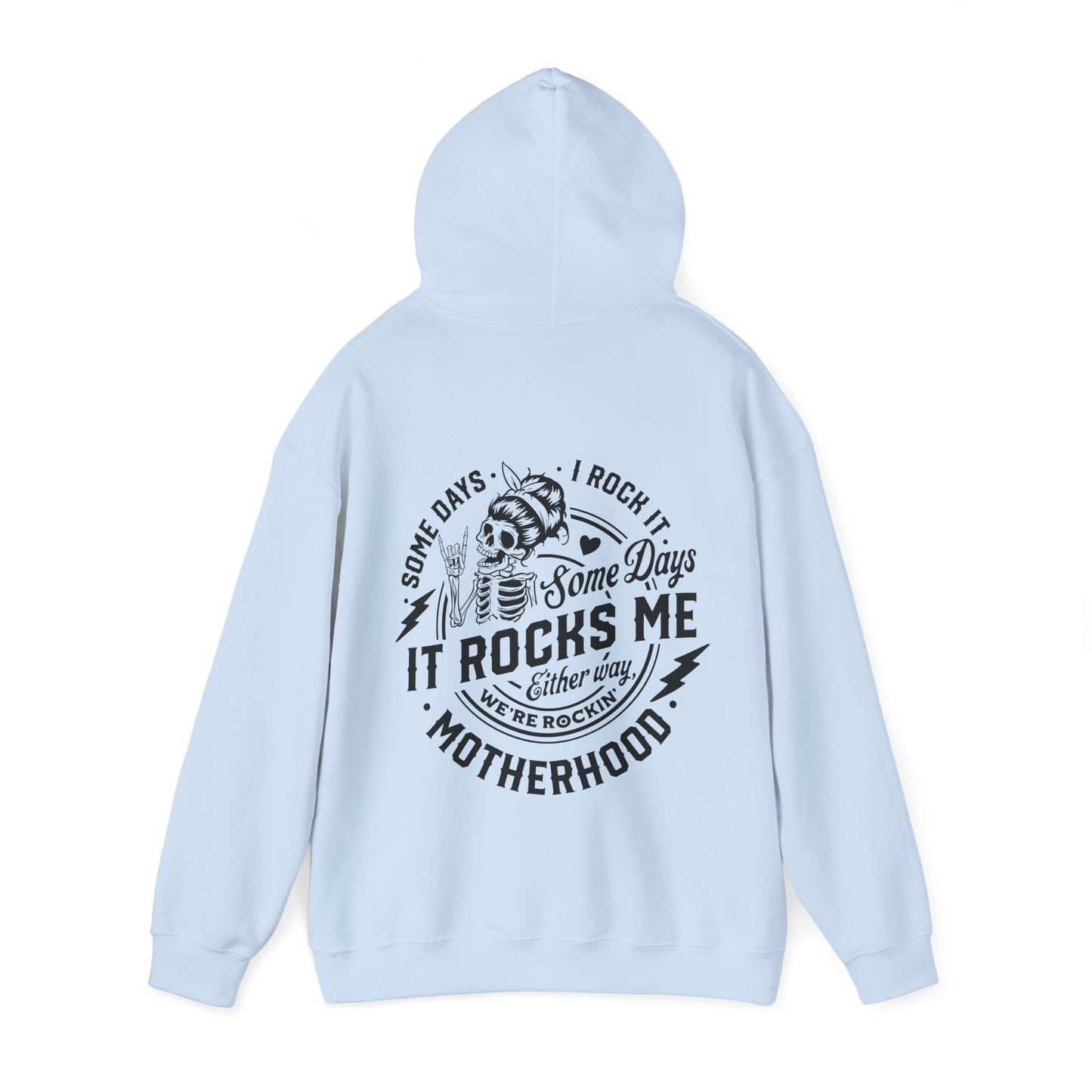 Rocking motherhood ,  Unisex Heavy Blend™ Hooded Sweatshirt (no side arm design)