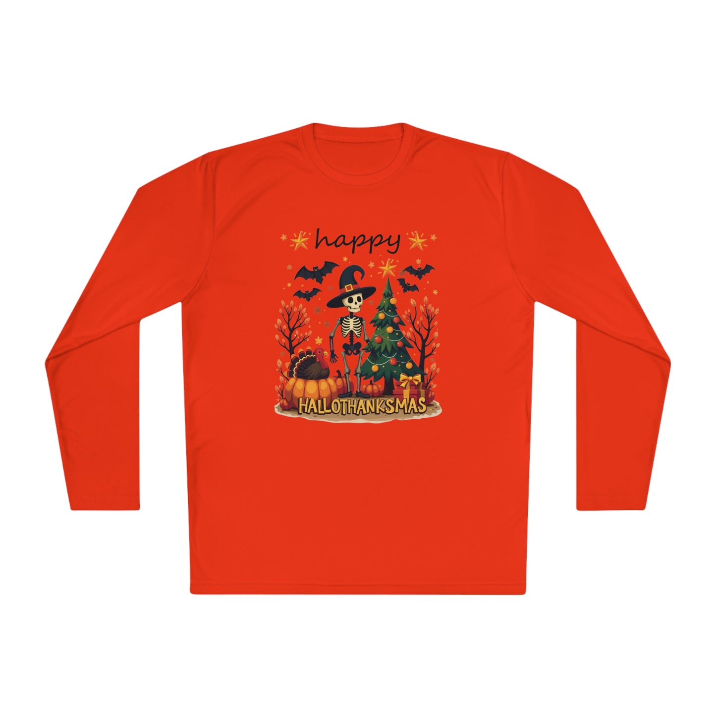 Happy hellothanksmas,  Unisex Lightweight Long Sleeve Tee