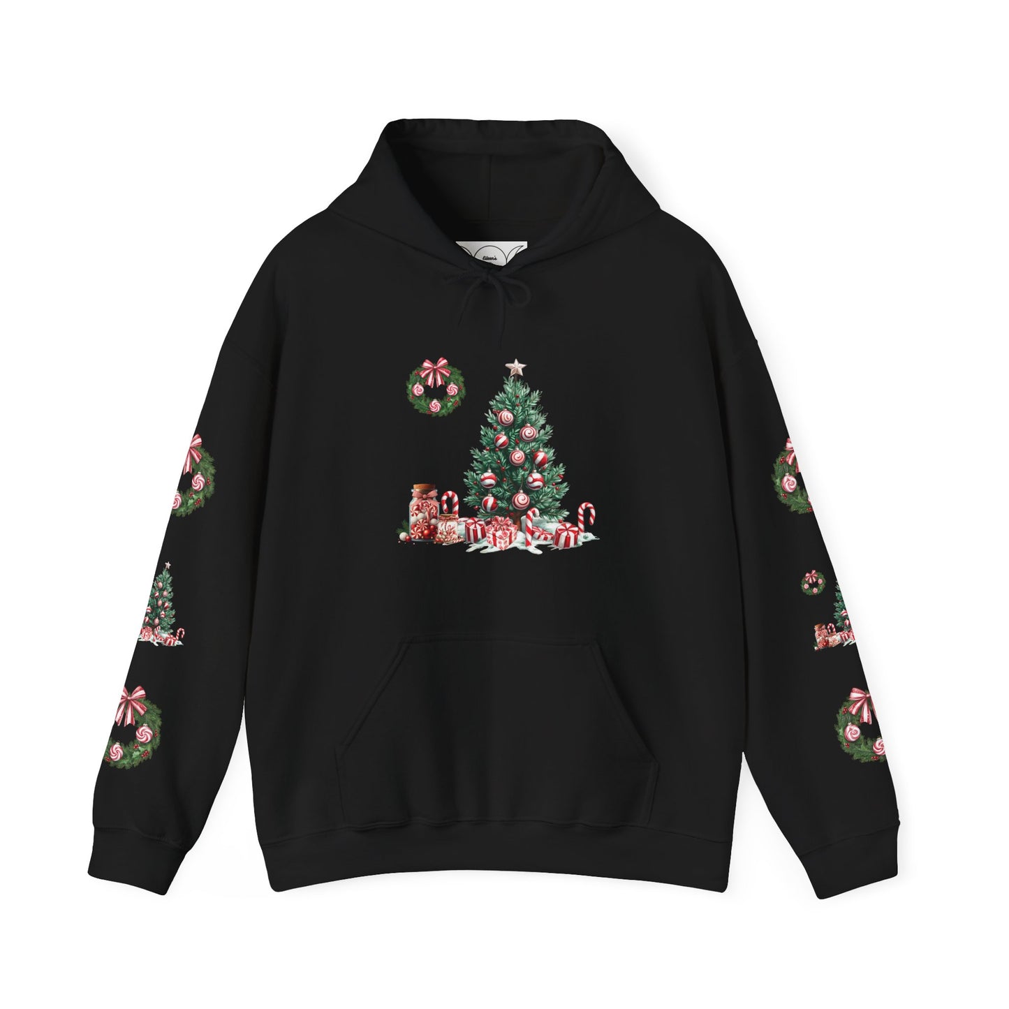 Peppermint Christmas,  Unisex Heavy Blend™ Hooded Sweatshirt (no side arm design)