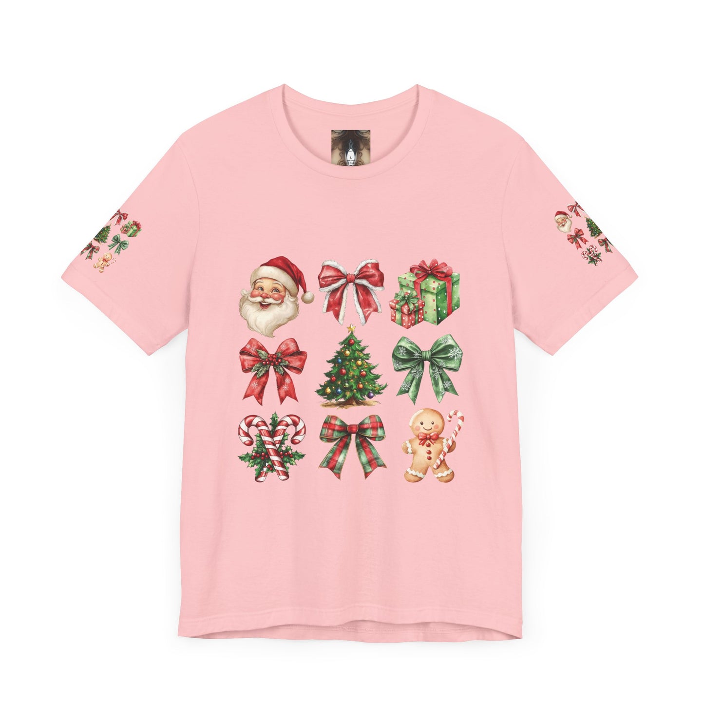 Christmas and bows, Unisex Jersey Short Sleeve Tee