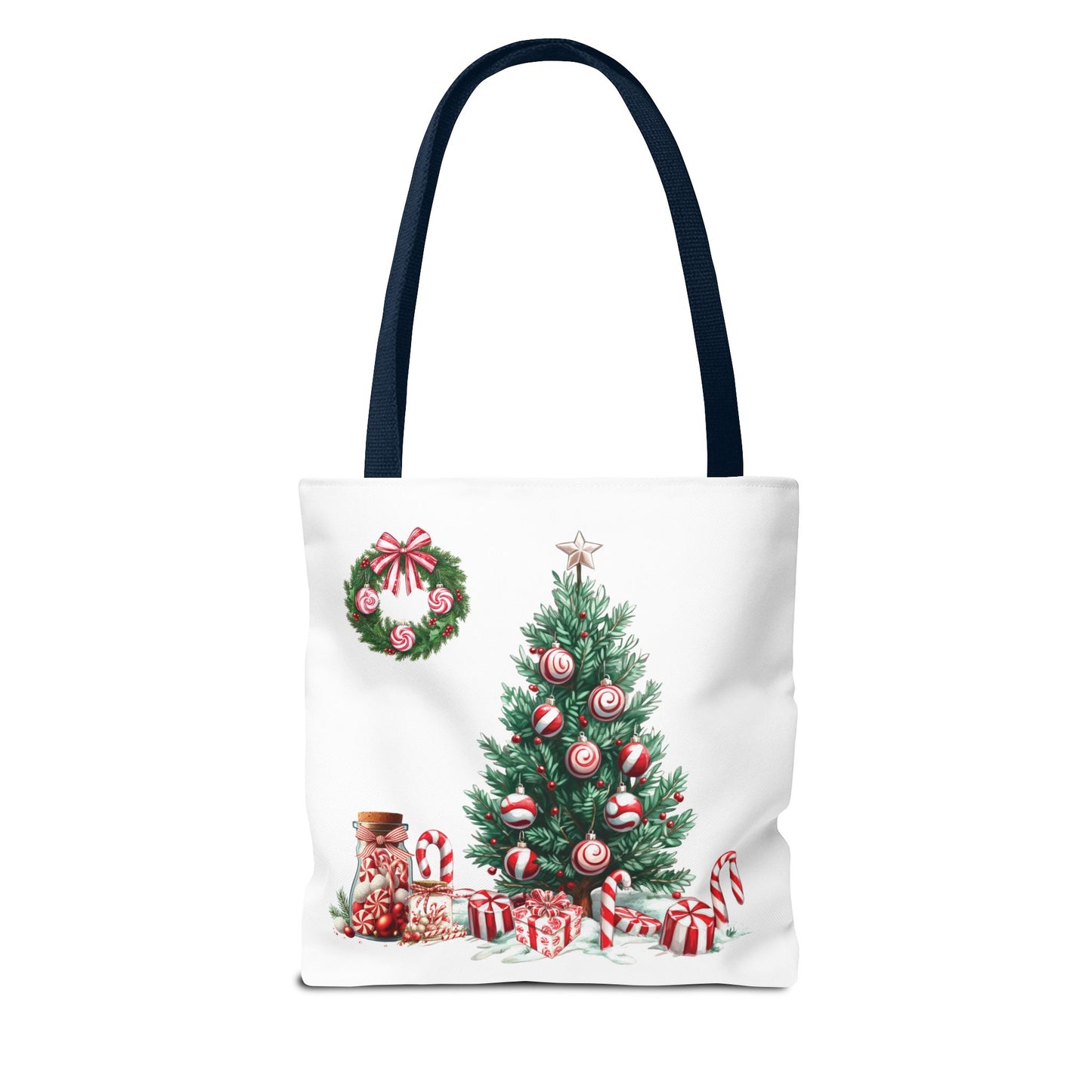 Peppermint Christmas, Tote Bag (AOP)