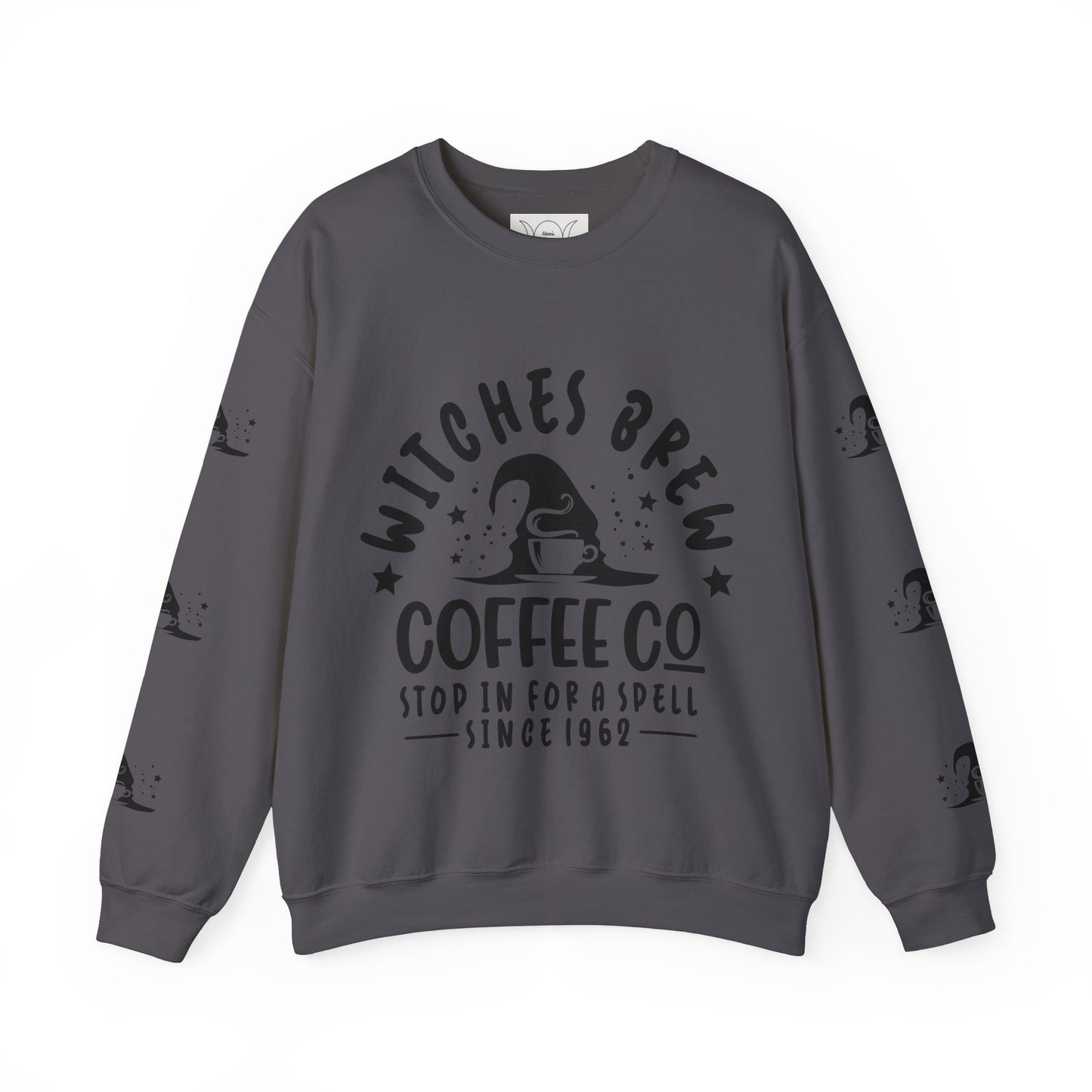 Witch’s brew coffee , ™ Crewneck Sweatshirt ( sleeve design )