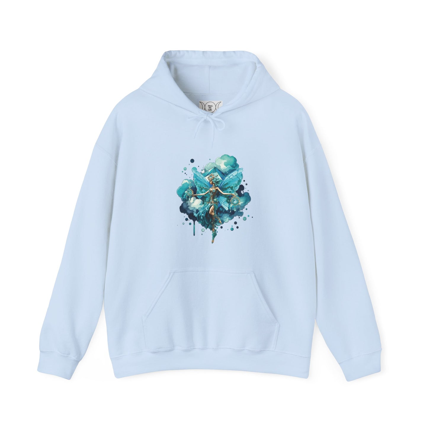 March aquamarine fairy, Unisex Heavy Blend™ Hooded Sweatshirt ( no arm design)