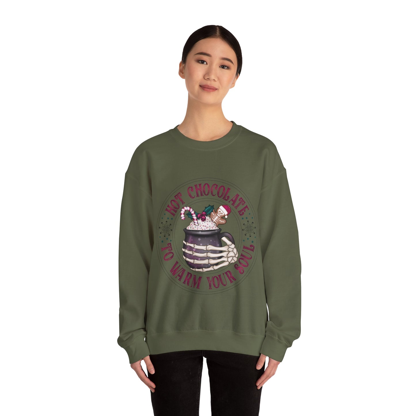 Hot chocolate to warm up my soul, ™ Crewneck Sweatshirt ( no sleeve design )