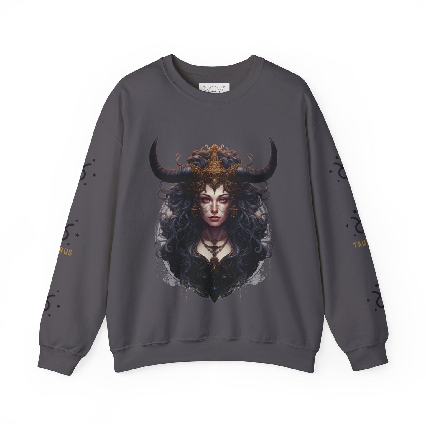 Taurus , ™ Crewneck Sweatshirt (Sleeve design )