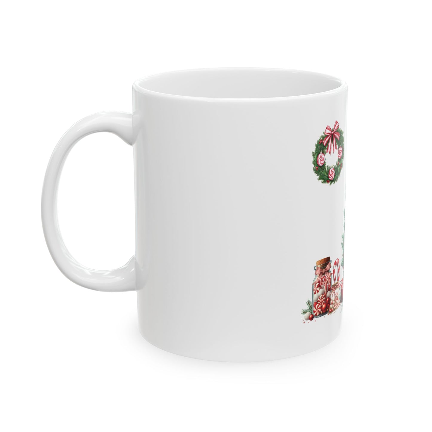 Peppermint Christmas , Ceramic Mug 11oz & 15 oz