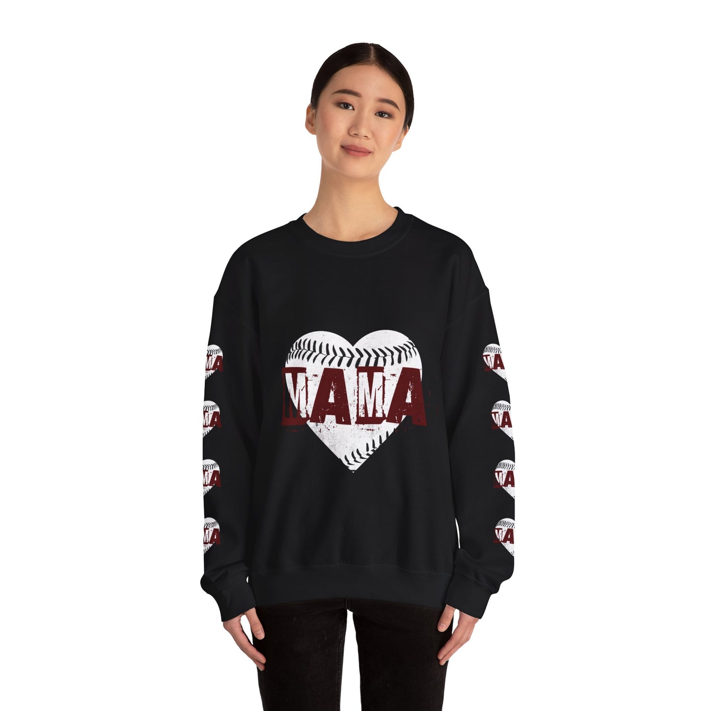 Baseball mama, ™ Crewneck Sweatshirt ( side arm design)