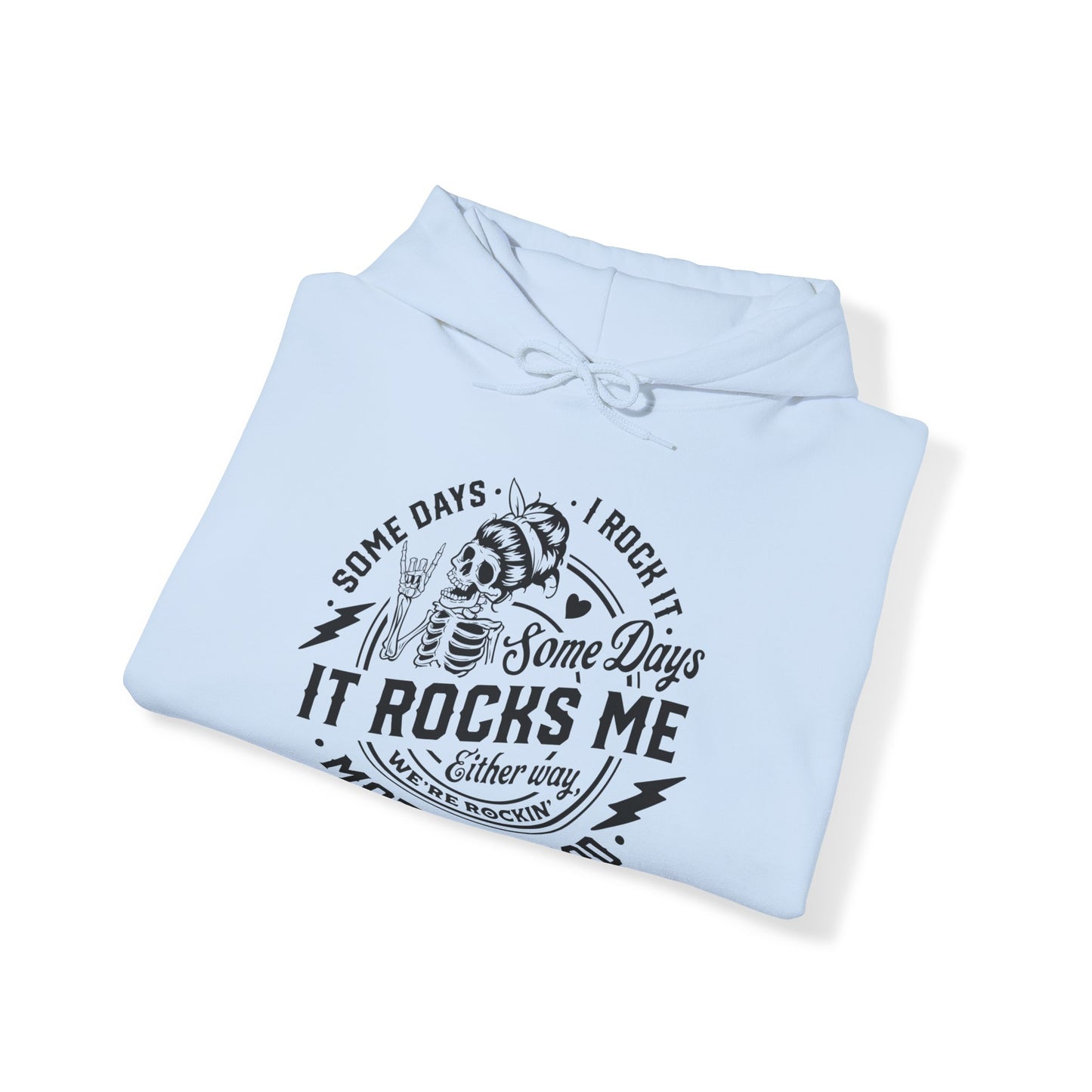 Rocking motherhood ,  Unisex Heavy Blend™ Hooded Sweatshirt (no side arm design)