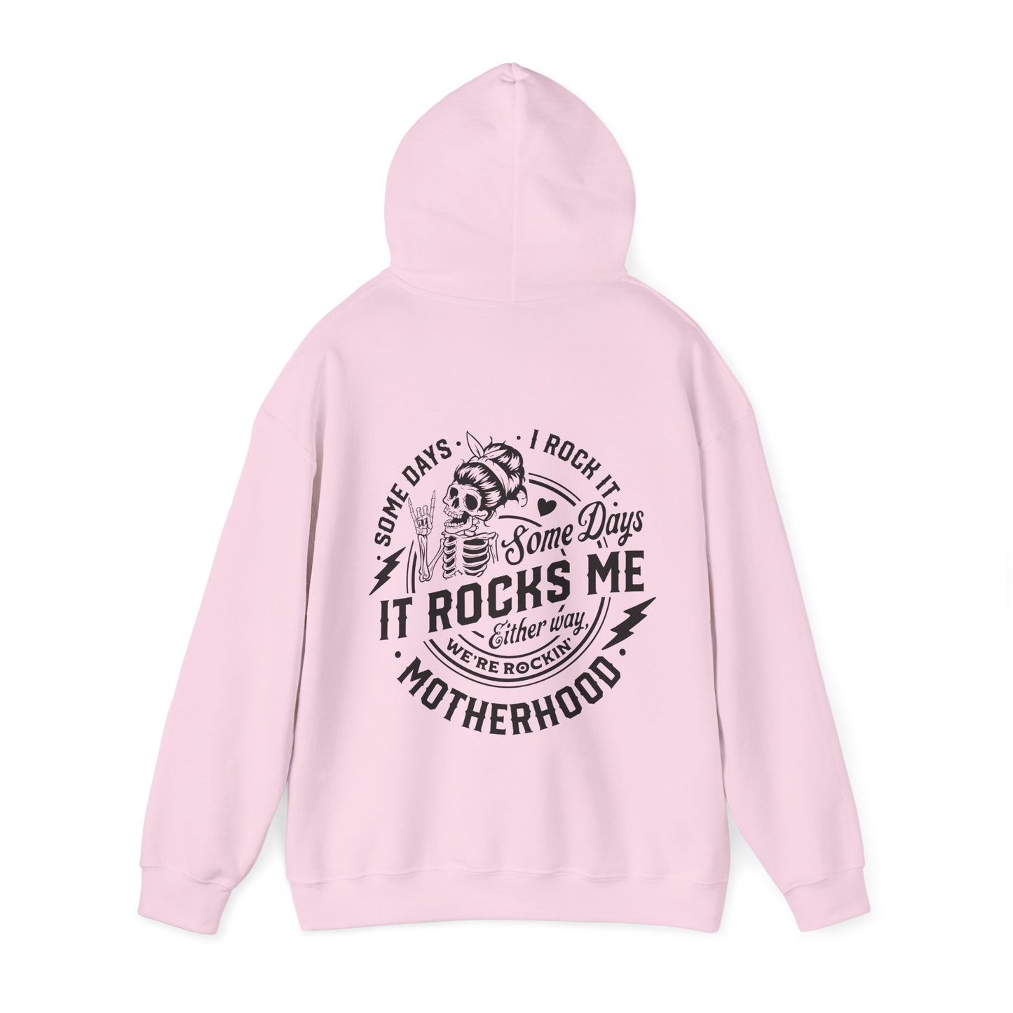 Rocking motherhood, Unisex Heavy Blend™ Hooded Sweatshirt (no side arm design)