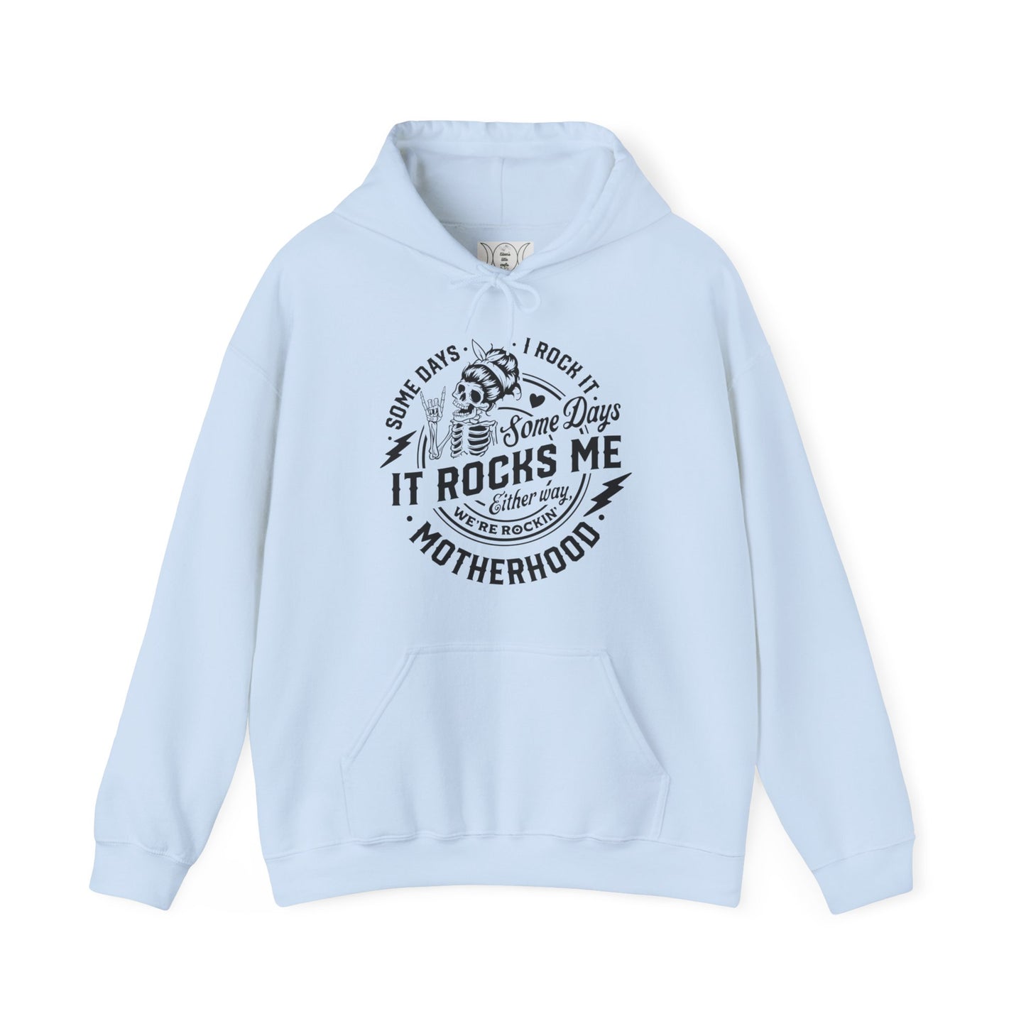 Rocking motherhood ,  Unisex Heavy Blend™ Hooded Sweatshirt (no side arm design)