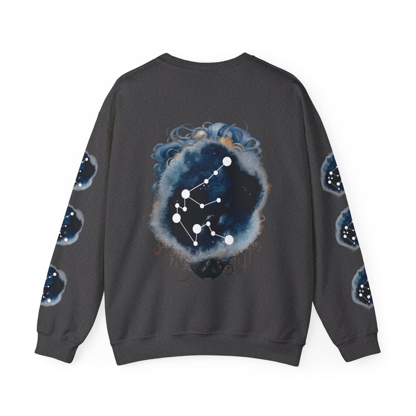 Aquarius , ™ Crewneck Sweatshirt ( side arm design)