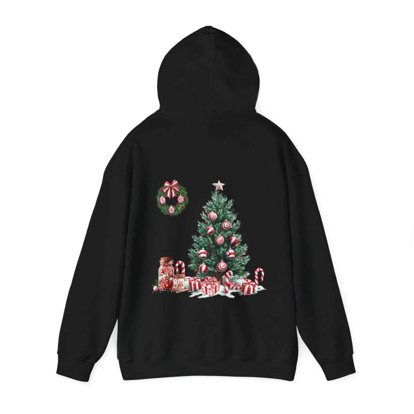 Peppermint Christmas ,  Unisex Heavy Blend™ Hooded Sweatshirt (no side arm design)