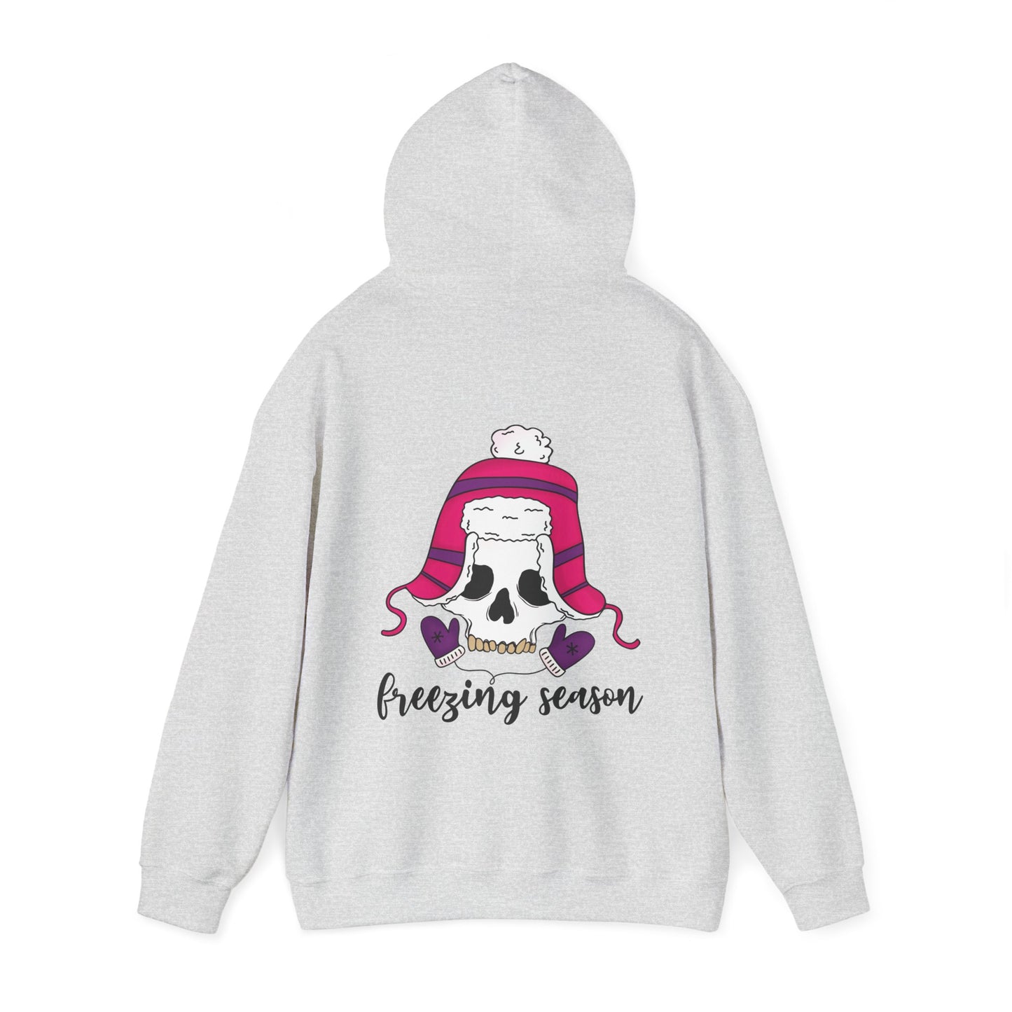 Freezing season, Unisex Heavy Blend™ Hooded Sweatshirt (no side arm design)