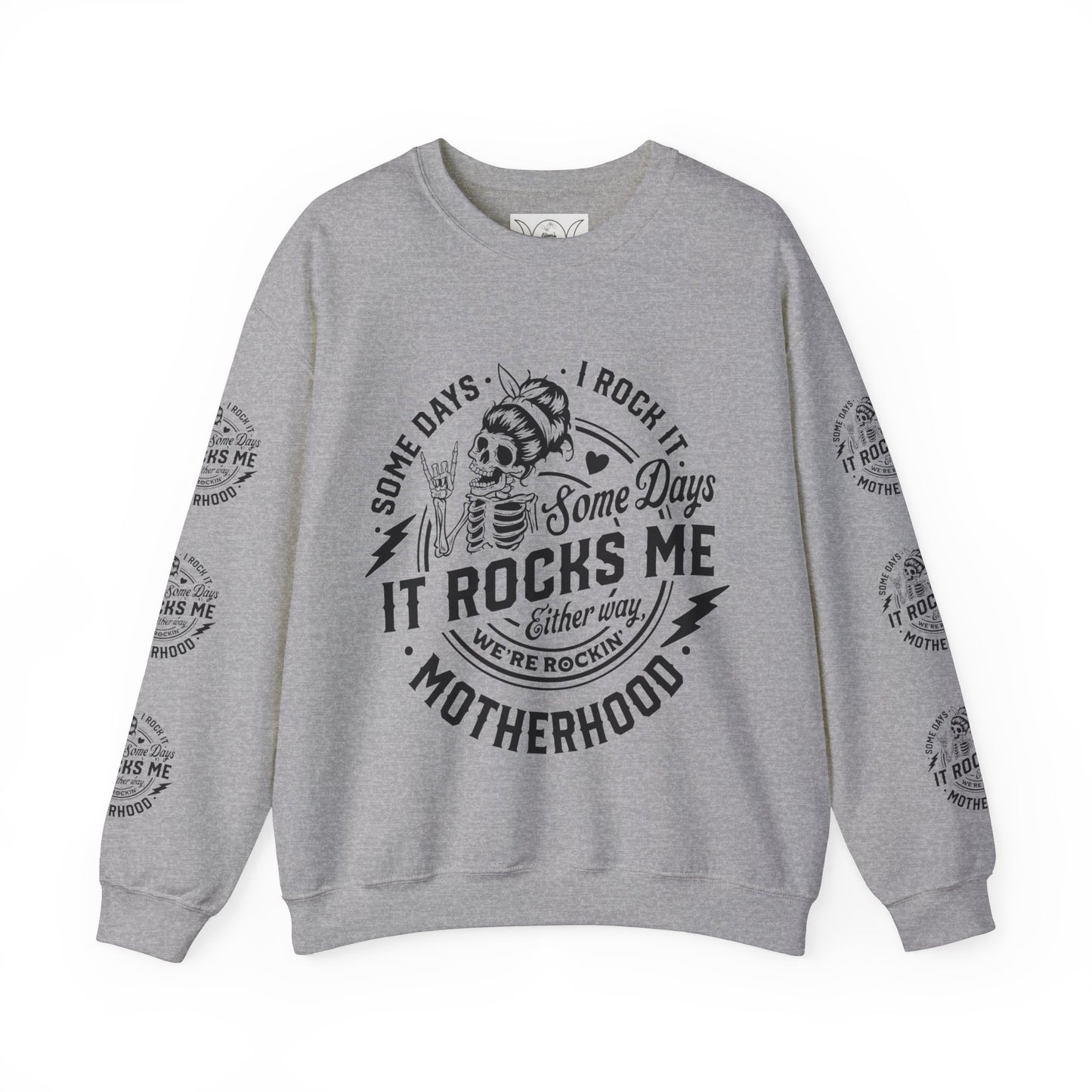 Rocking motherhood, ™ Crewneck Sweatshirt ( side arm design)