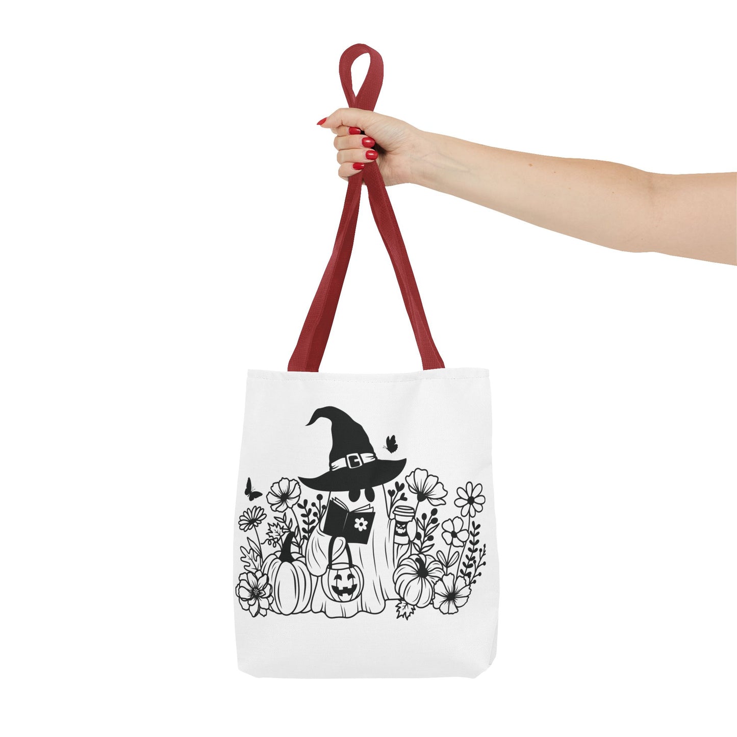 Cozy boo reading, Tote Bag (AOP)