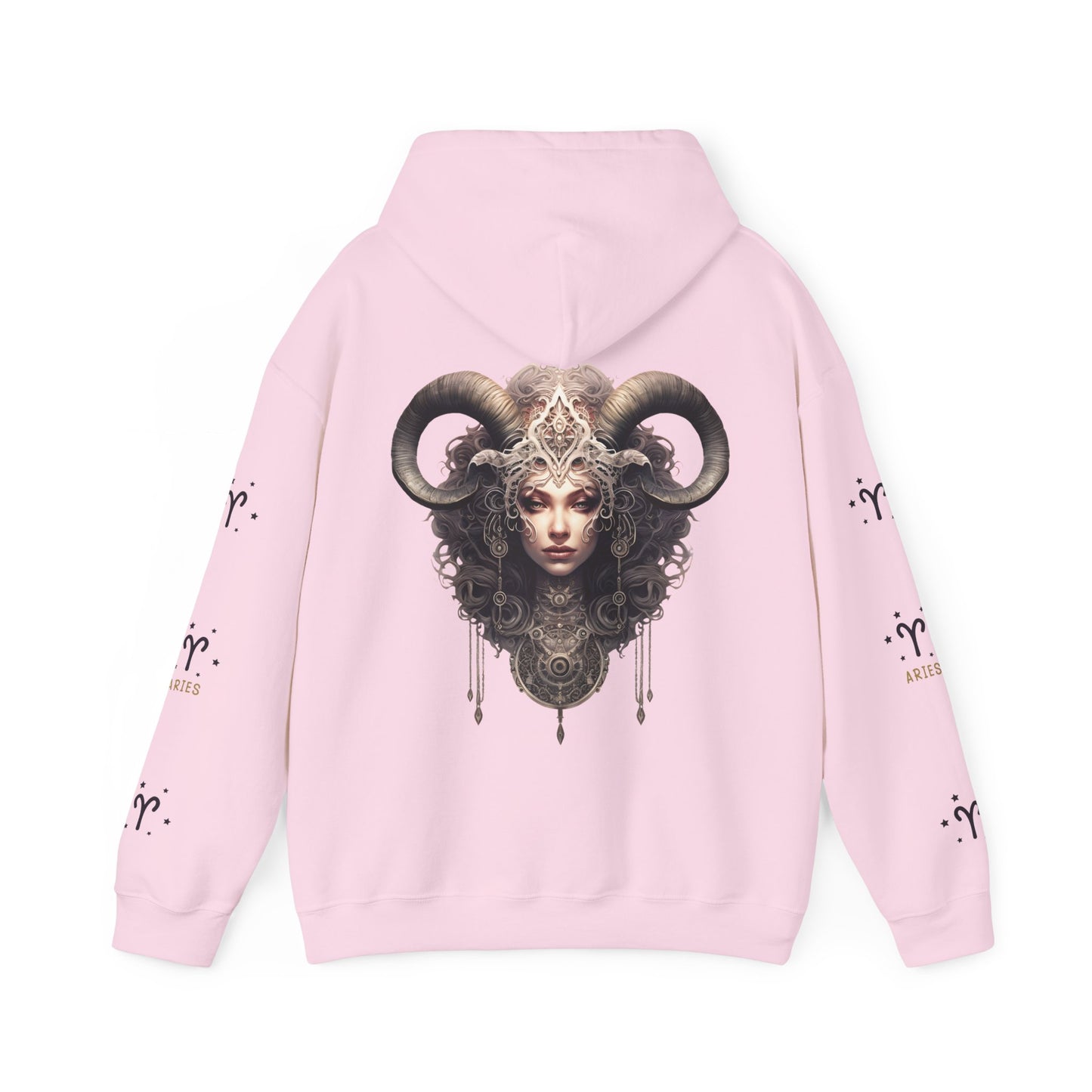 Aries,  Unisex Heavy Blend™ Hooded Sweatshirt (no side arm design)