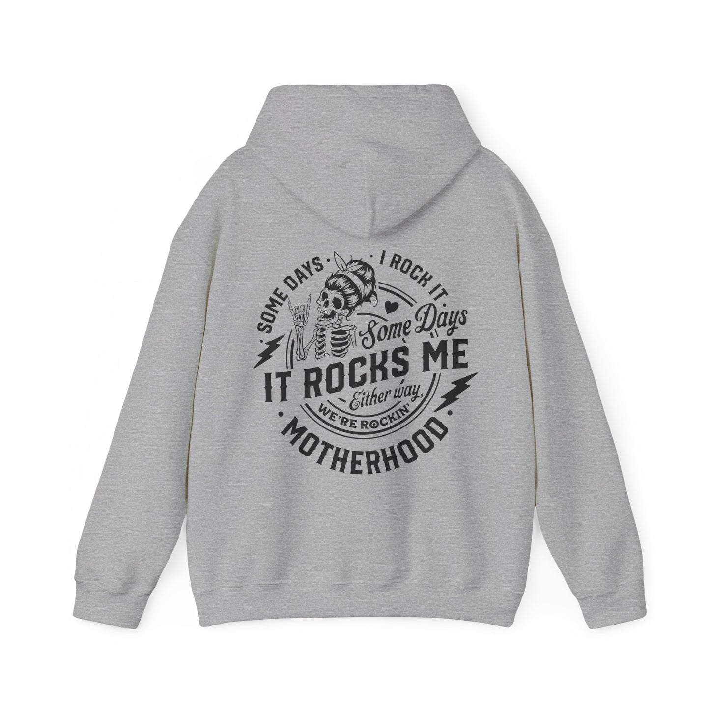 Rocking motherhood, Unisex Heavy Blend™ Hooded Sweatshirt (no side arm design)