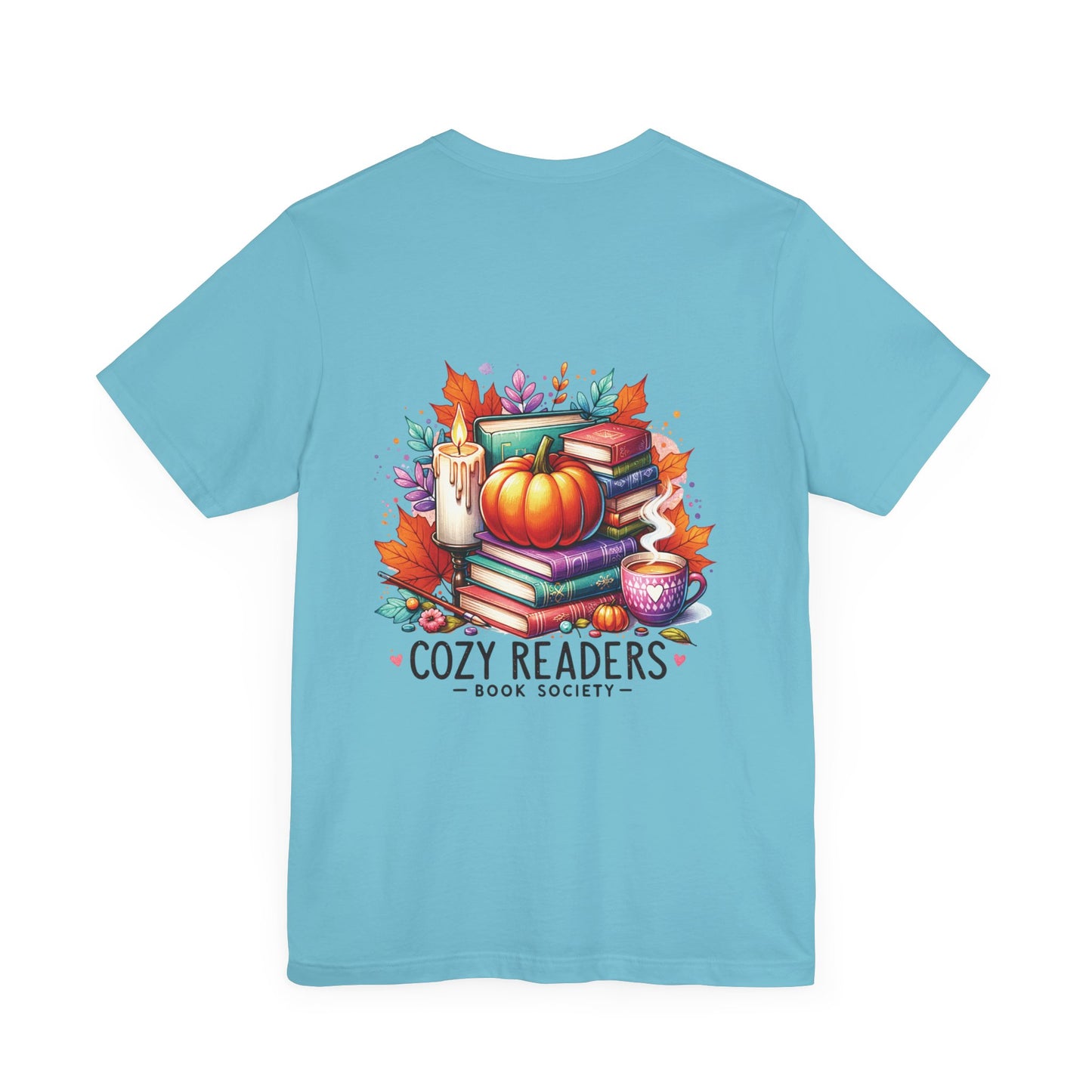 Cozy readers book society, Unisex Jersey Short Sleeve Tee (no arm design)