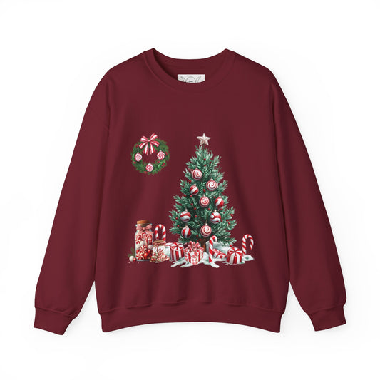 Peppermint Christmas , ™ Crewneck Sweatshirt ( no sleeve design )