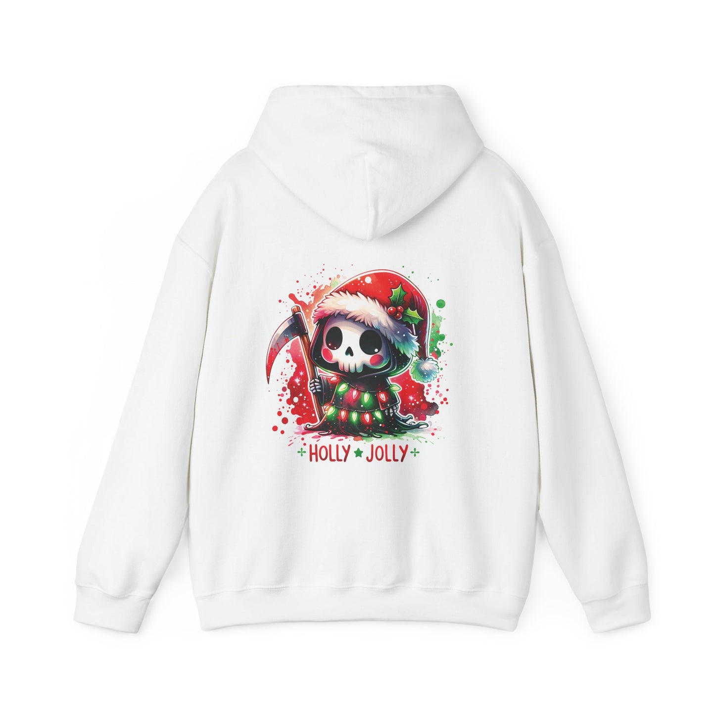 Holly jolly, Unisex Heavy Blend™ Hooded Sweatshirt (no side arm design)