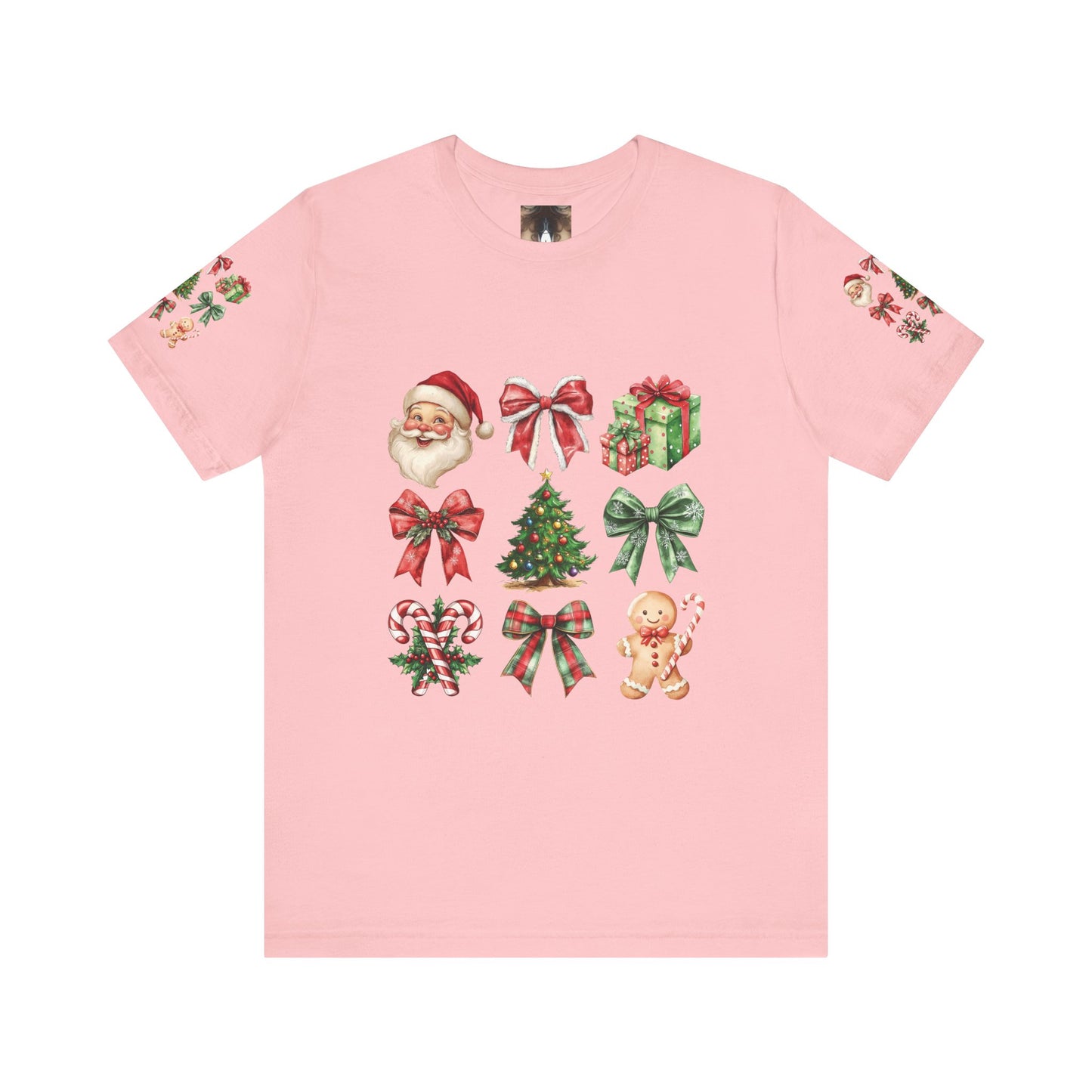 Christmas and bows, Unisex Jersey Short Sleeve Tee