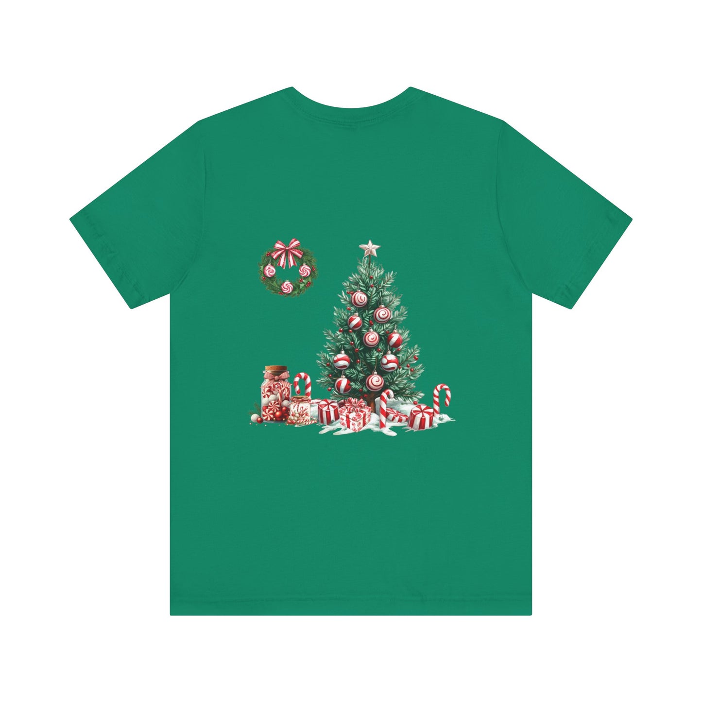 Peppermint Christmas, Unisex Jersey Short Sleeve Tee ( No sleeve design)